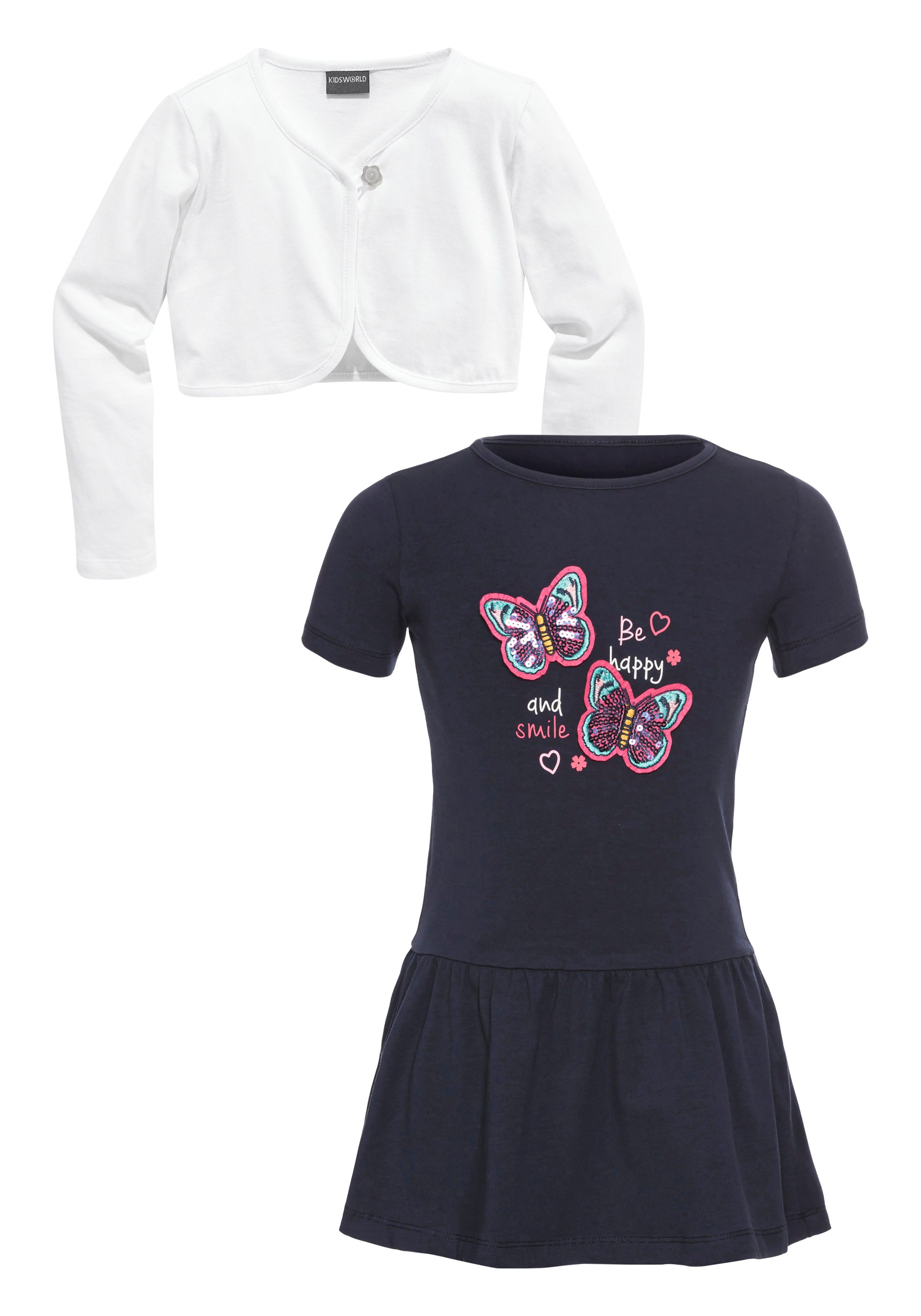 KIDSWORLD Bolero jurk & legging 2-delig set: jurk met bolero-jack (set 2-delig)