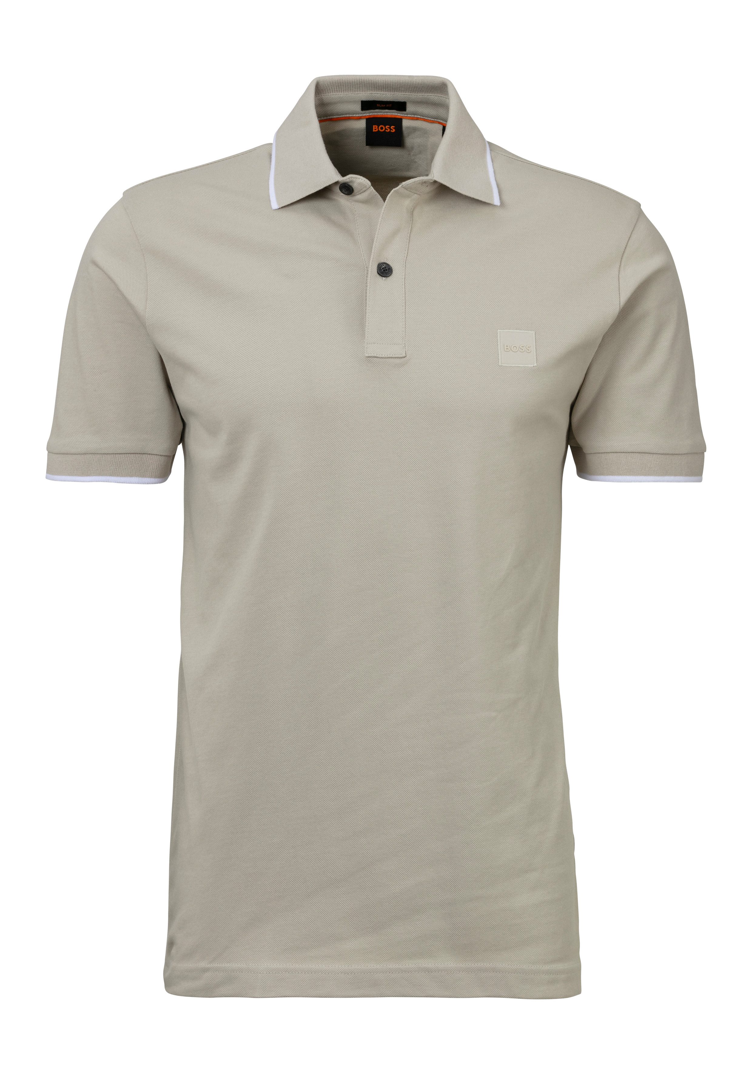 Boss Orange Poloshirt Passertip met boss badge