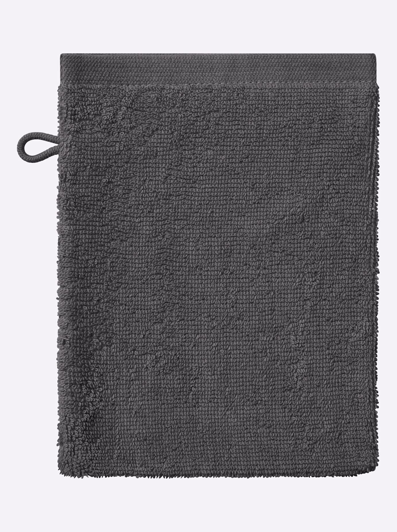wäschepur Handdoek handdoeken grijs