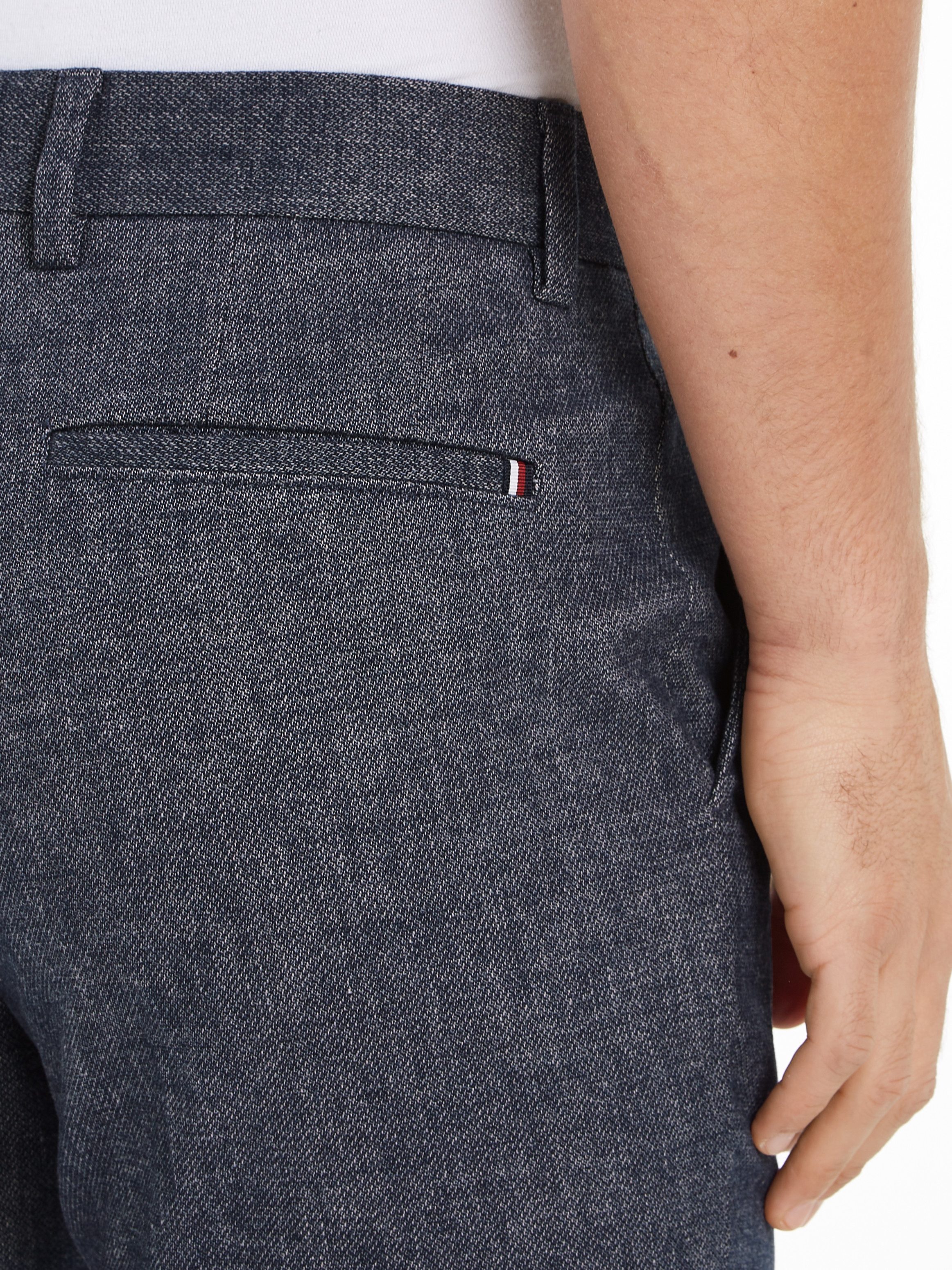 Tommy Hilfiger Five-pocketsbroek DC DENTON BRUSHED MARL gemêleerd ontwerp met persplooien
