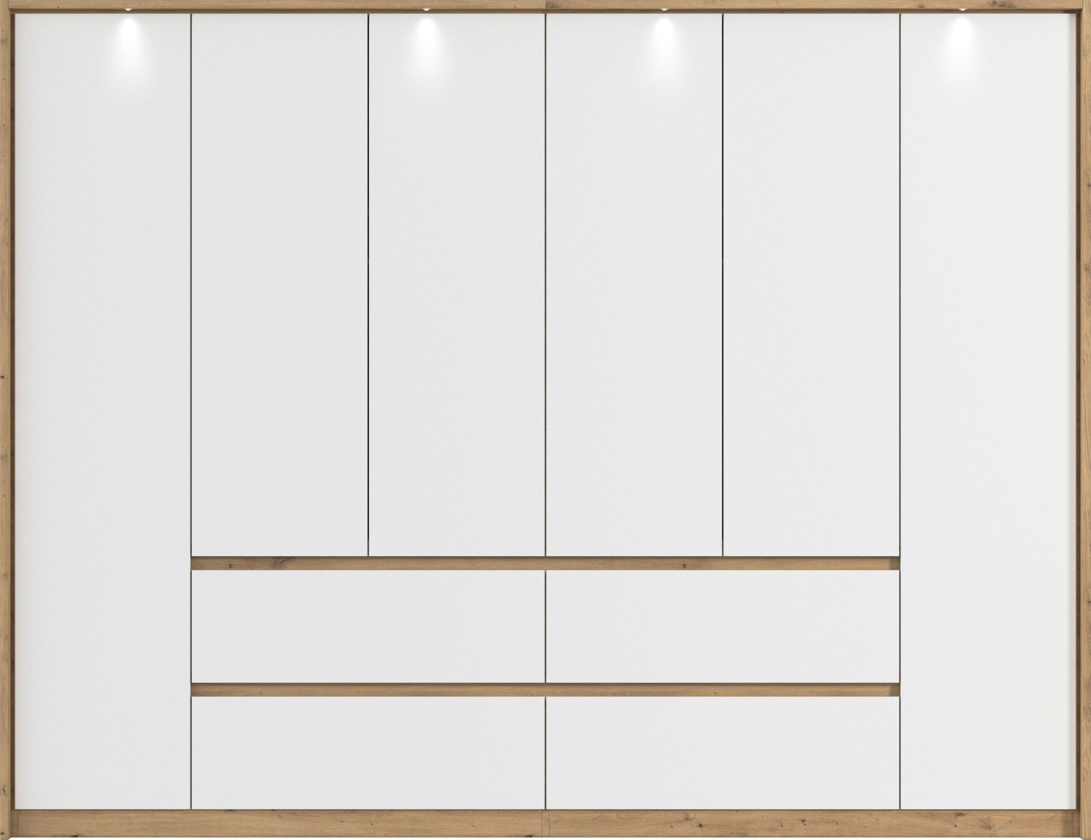 rauch Draaideurkast Mainz met passe-partout optioneel met verlichting, buitendeuren met push-to-openfunctie