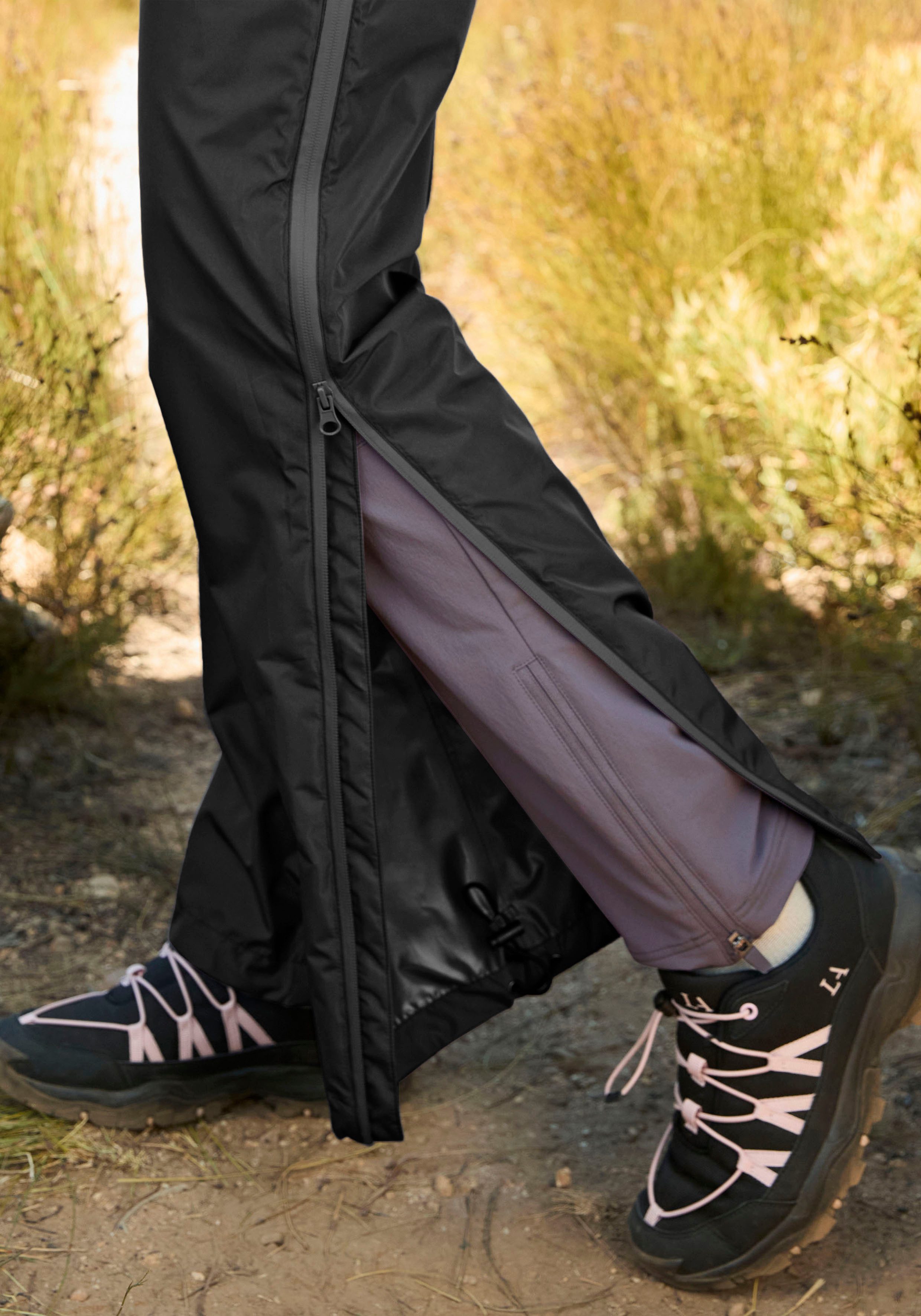 vivance active Regenbroek Tsunami Jogger met 2-weg opening langs het been