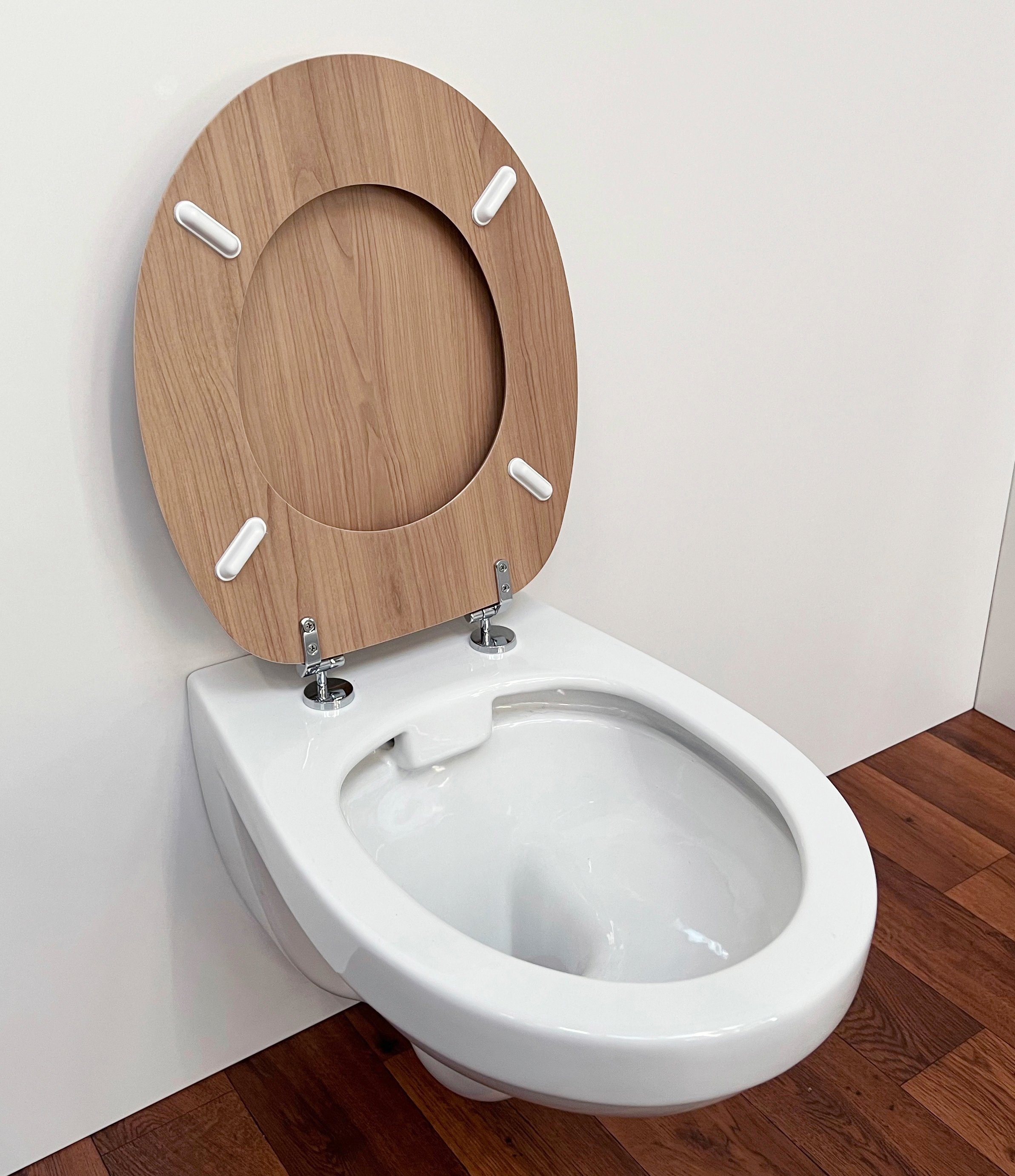 ADOB Toiletzitting uiterst stabiel, messing verchroomde scharnieren
