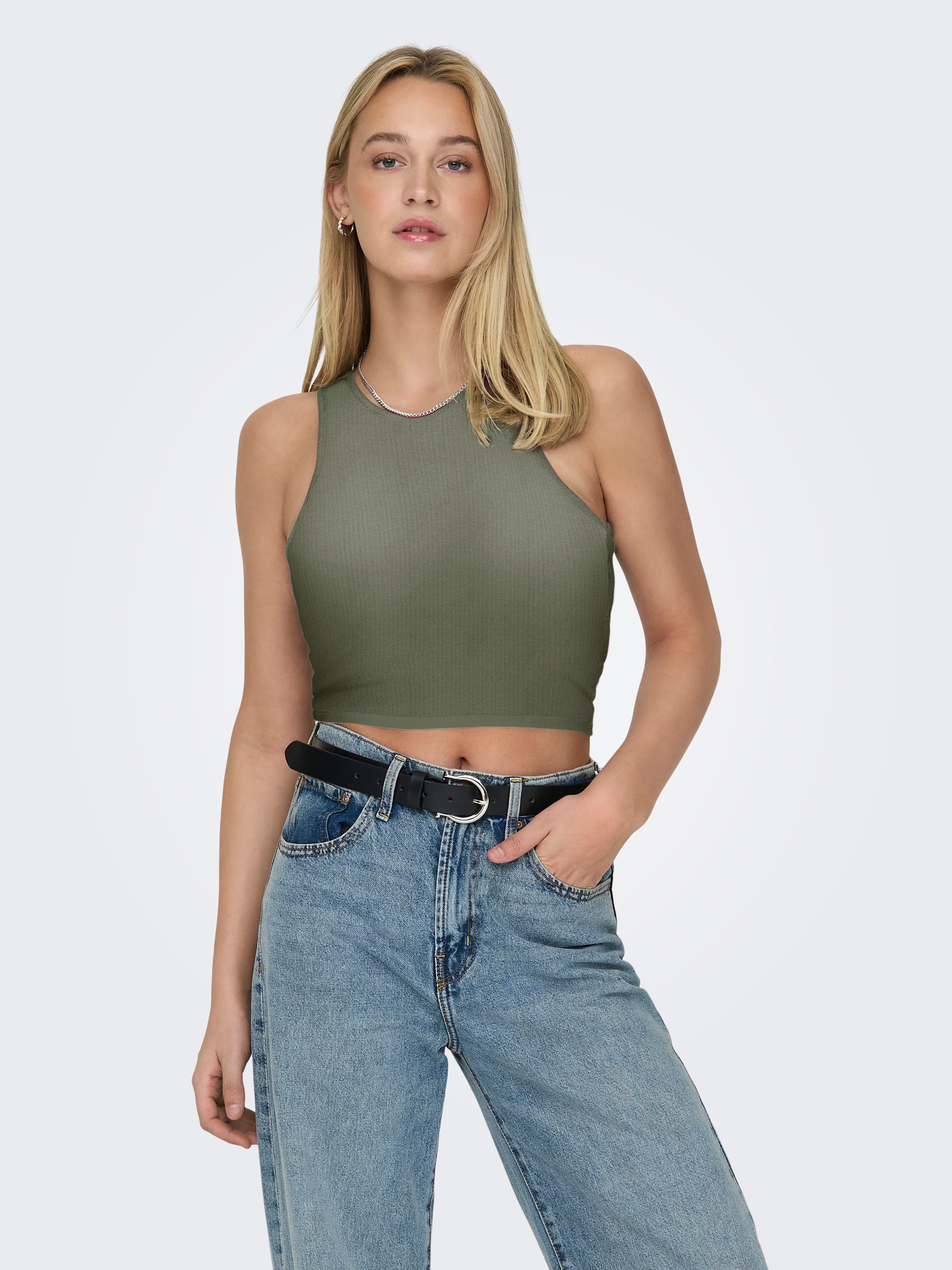 Only Crop-top ONLBELIA S/L CROP TOP CS JRS 2PACK (set, 2-delig)