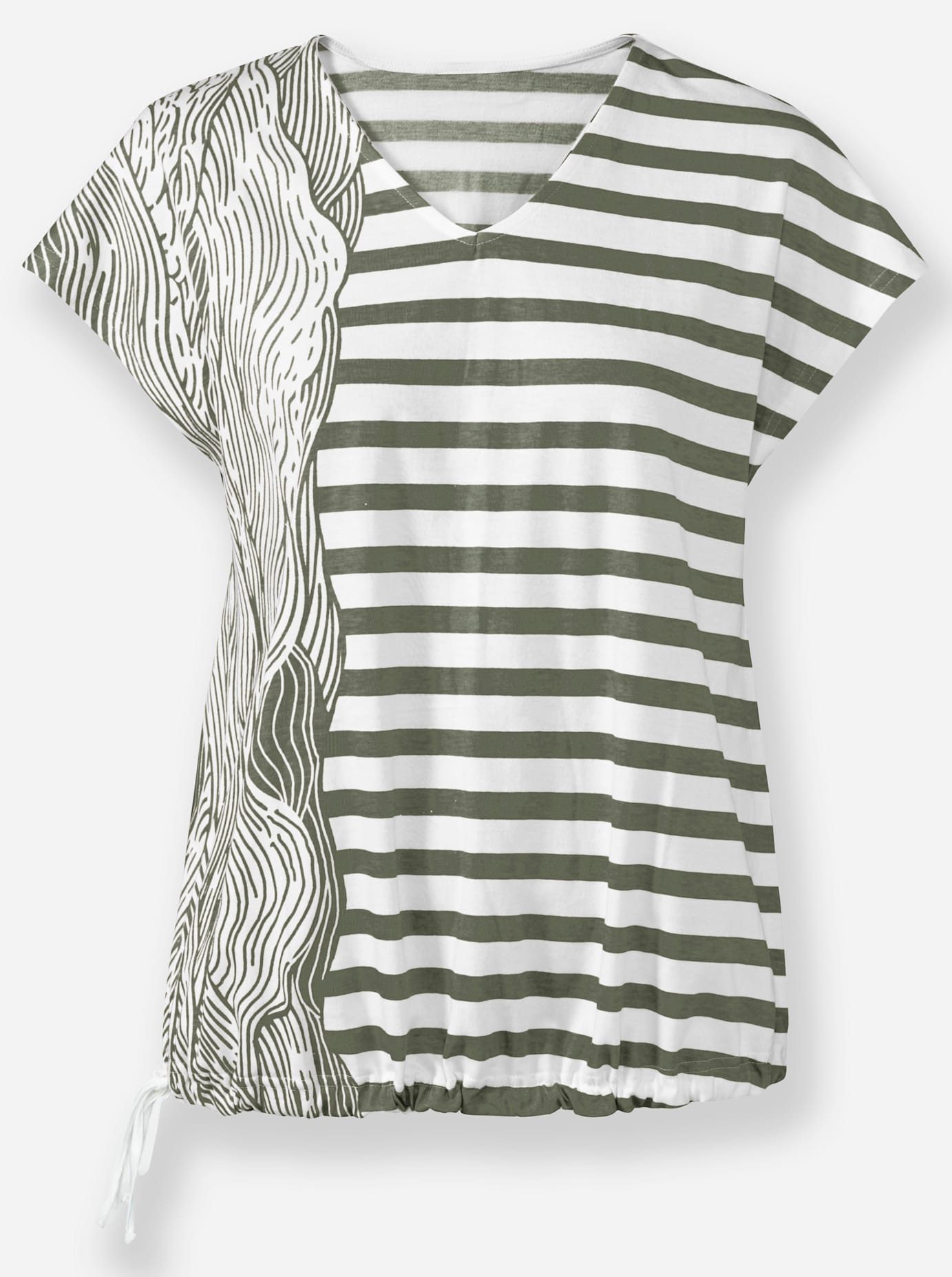 Casual Looks Shirt met V-hals Shirt (1-delig)