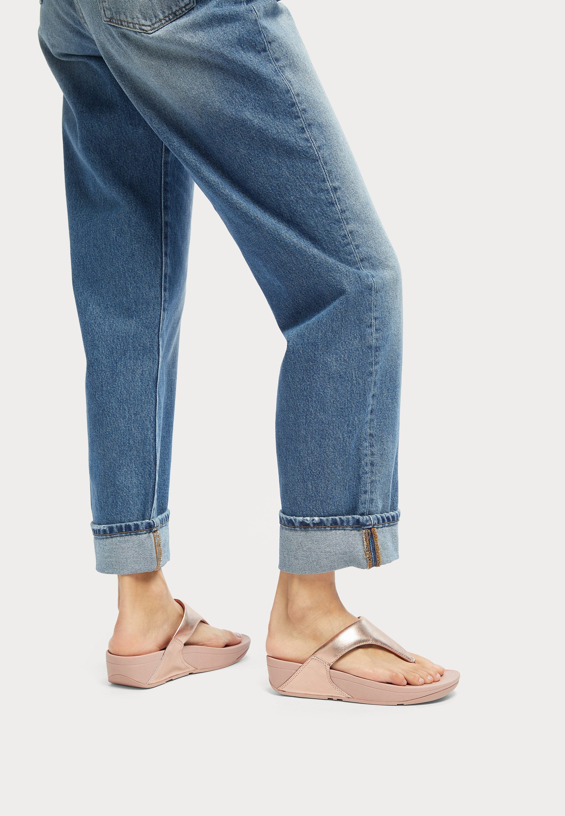 Fitflop Dianets LULU LEATHER TOEPOST , pool slides, pantoffel, badeschoen met sleehak