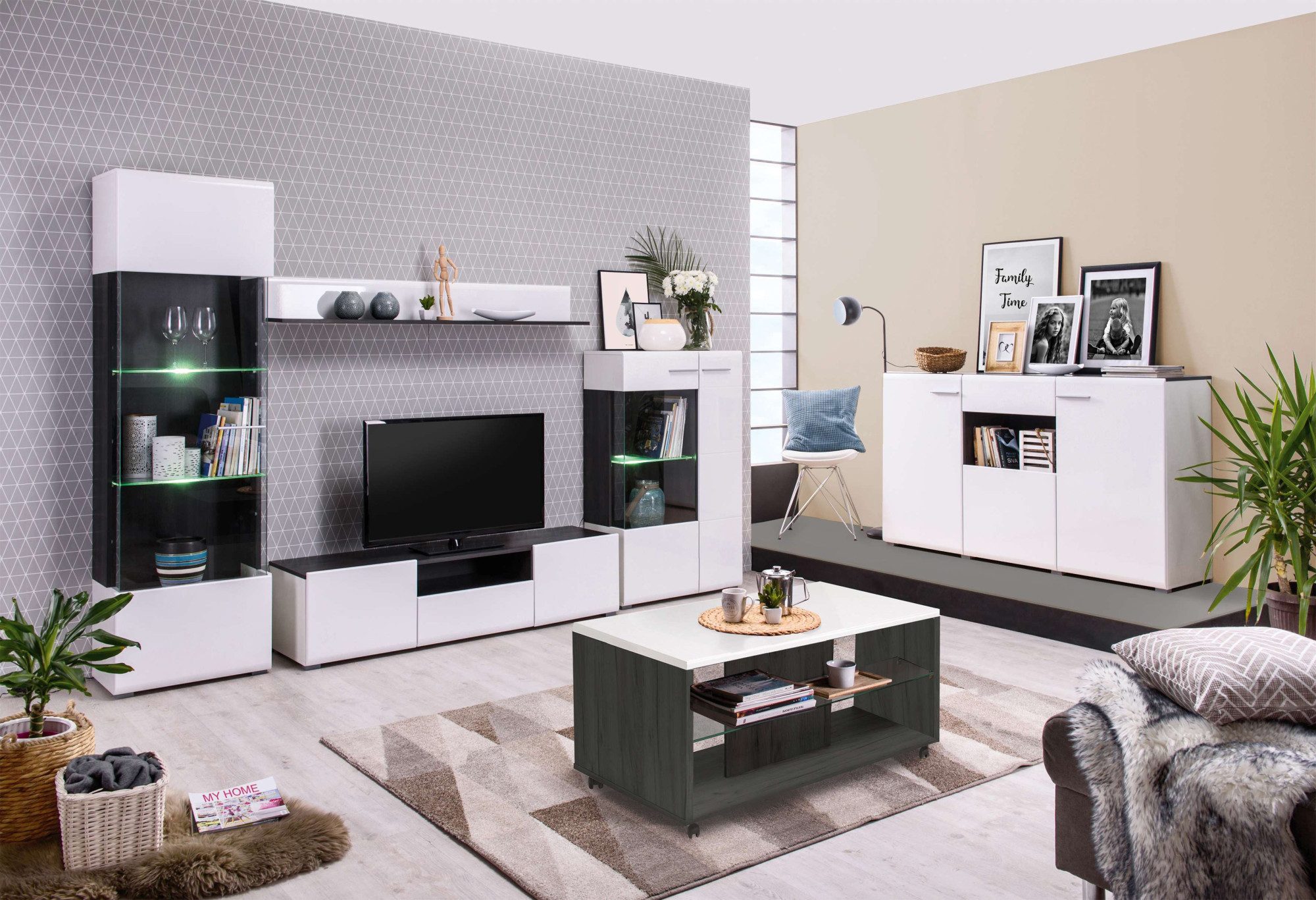 INOSIGN Salontafel Enzo Hoogglans plaat, met wielen