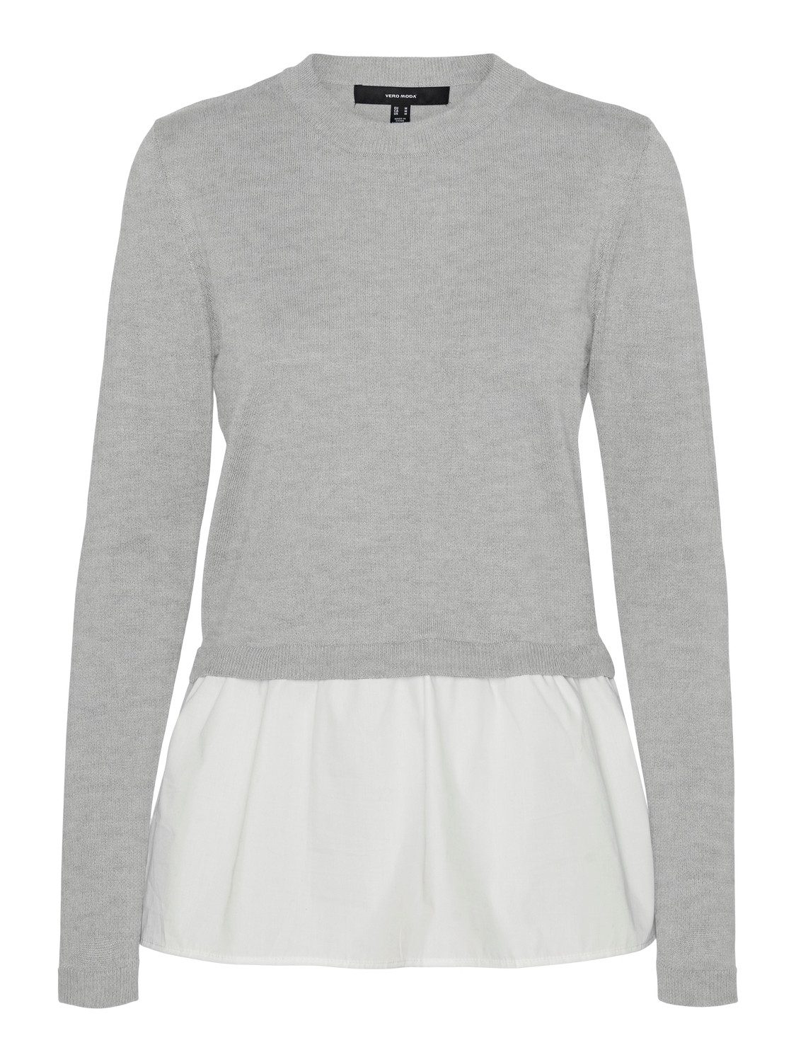 Vero Moda Trui met ronde hals VMJOSE LS O-NECK WVN MIX PULLOVER GA BOO