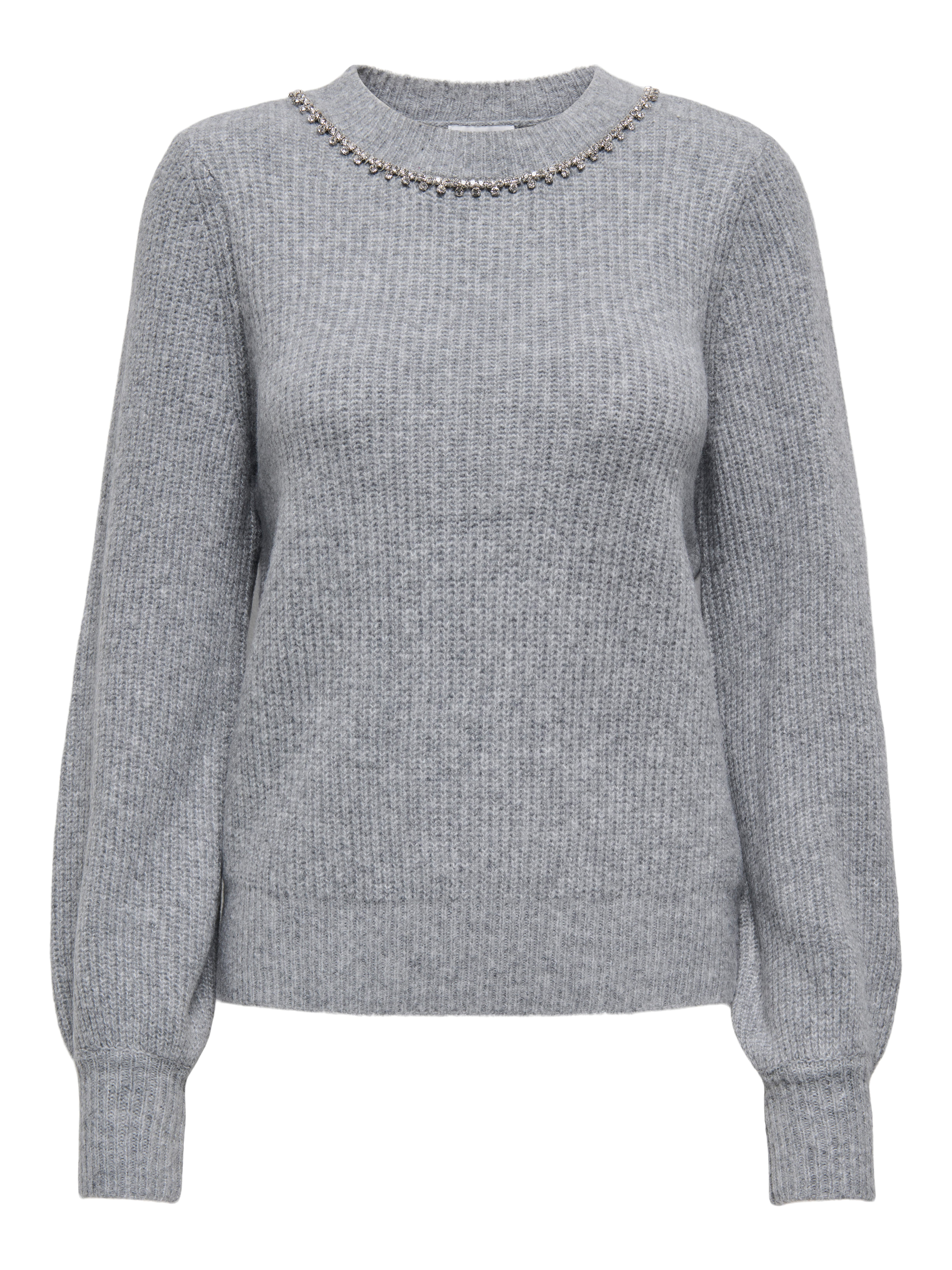 Only Trui met ronde hals ONLGAIDA LIFE LS EMB O-NECK CC KNT