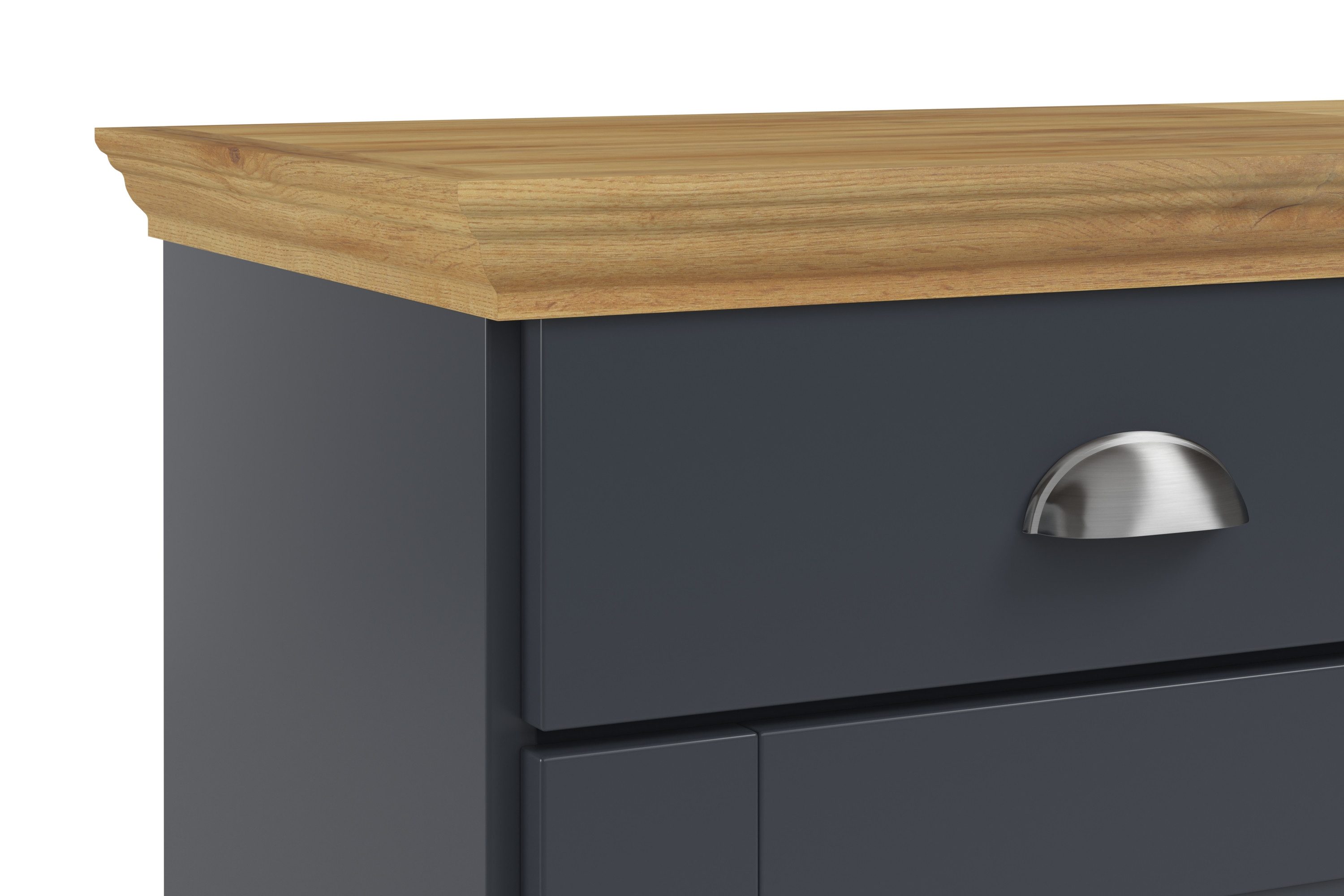 Home affaire Dressoir Motala Commode, 3 lades en 2 verstelbare planken, breedte 125 cm