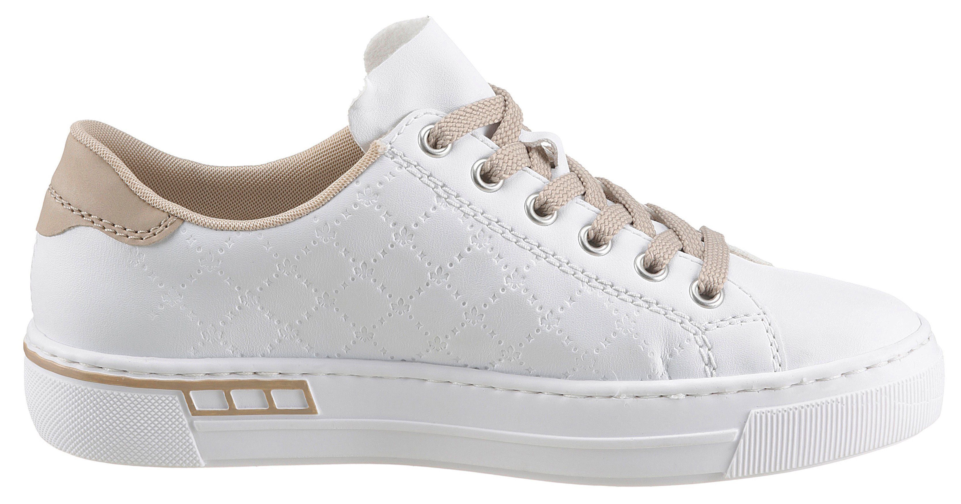 Rieker Plateausneakers harmonieuze contrastdetails, vrijetijdsschoen, lage schoen, veterschoen