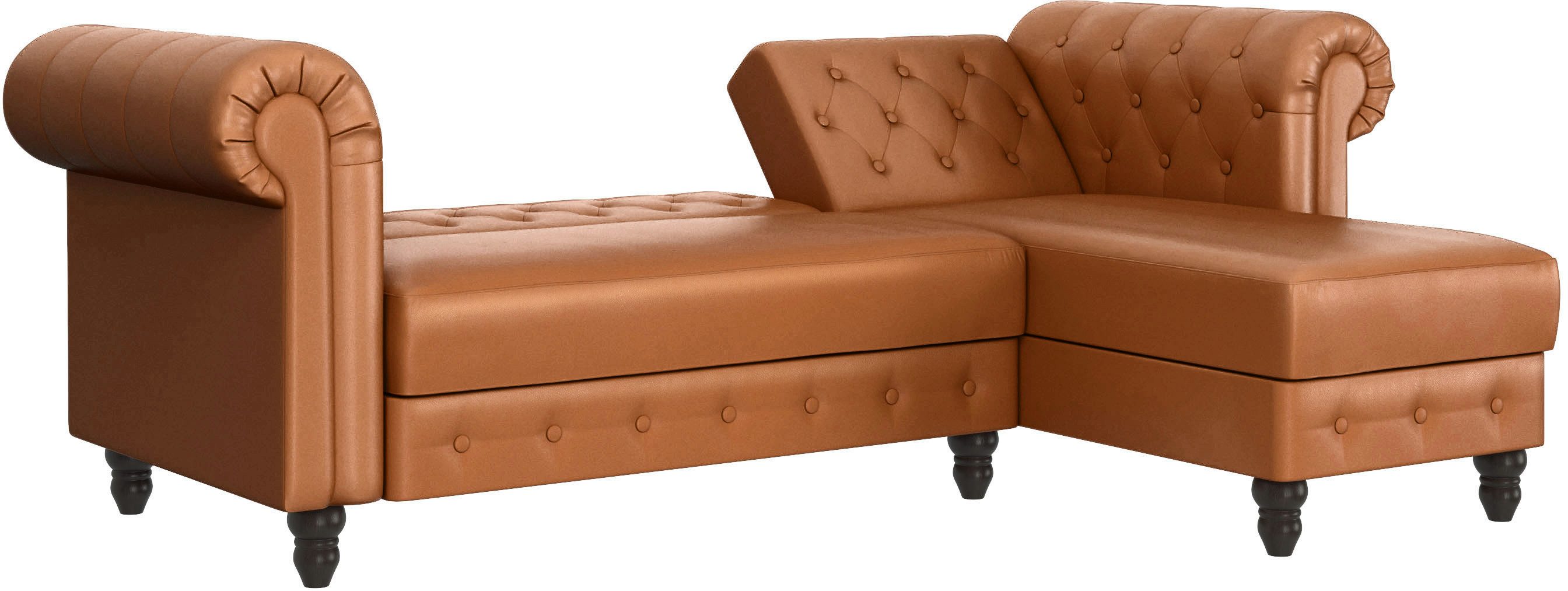 Dorel Home Hoekbank Felix, L-model, 241 cm (ligoppervlak108x195 cm), récamier verwisselbaar,