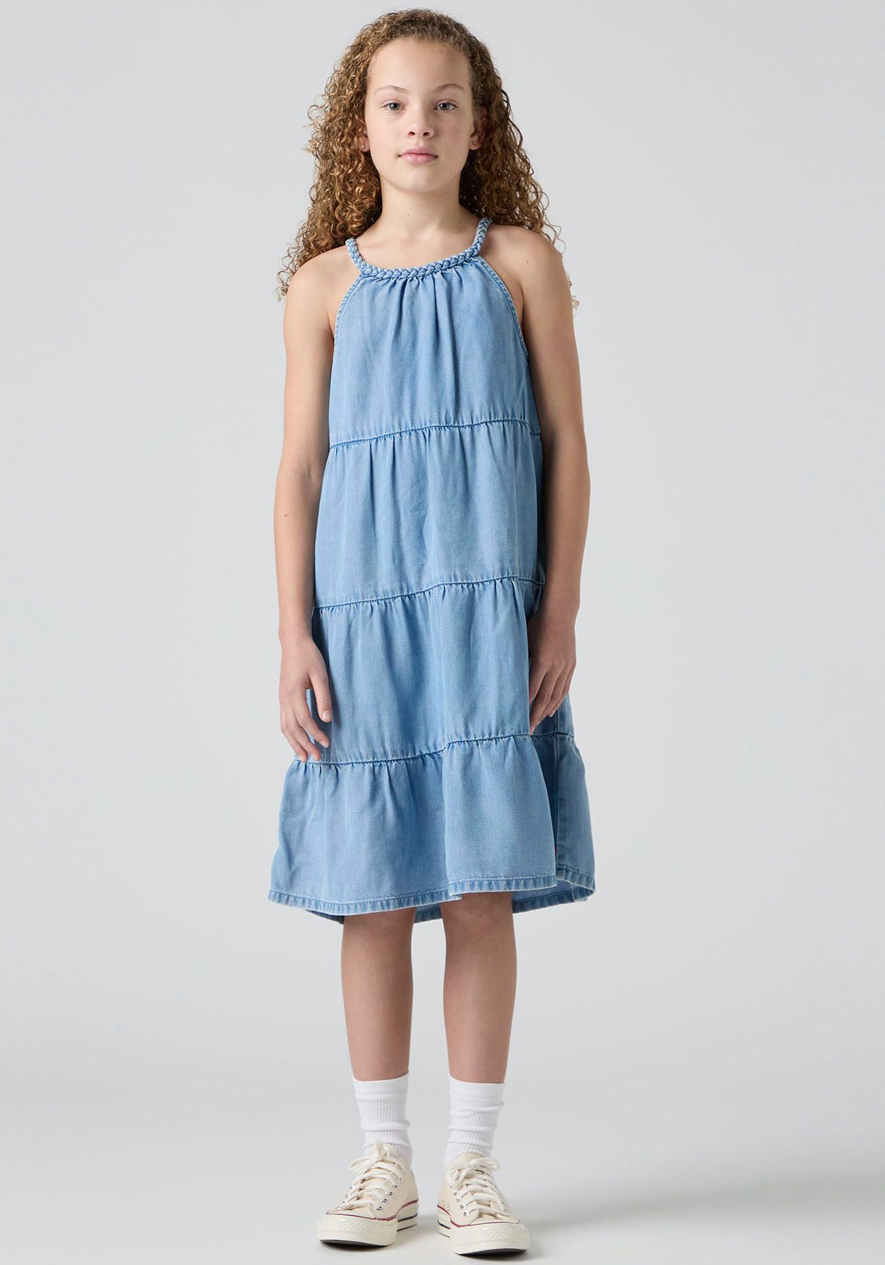 Levi's Kidswear Jurk in haltermodel LVG HALTER TIERED DRESS