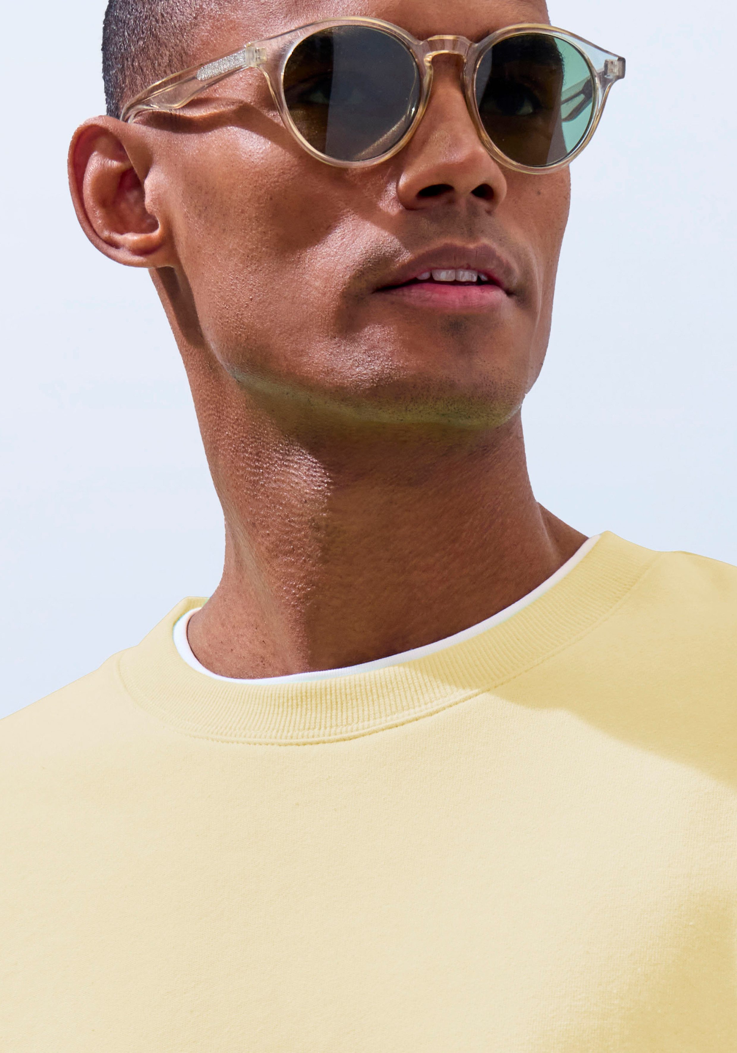 John Devin Sweatshirt Lange mouwen, sweatshirt met ronde hals, katoenmix