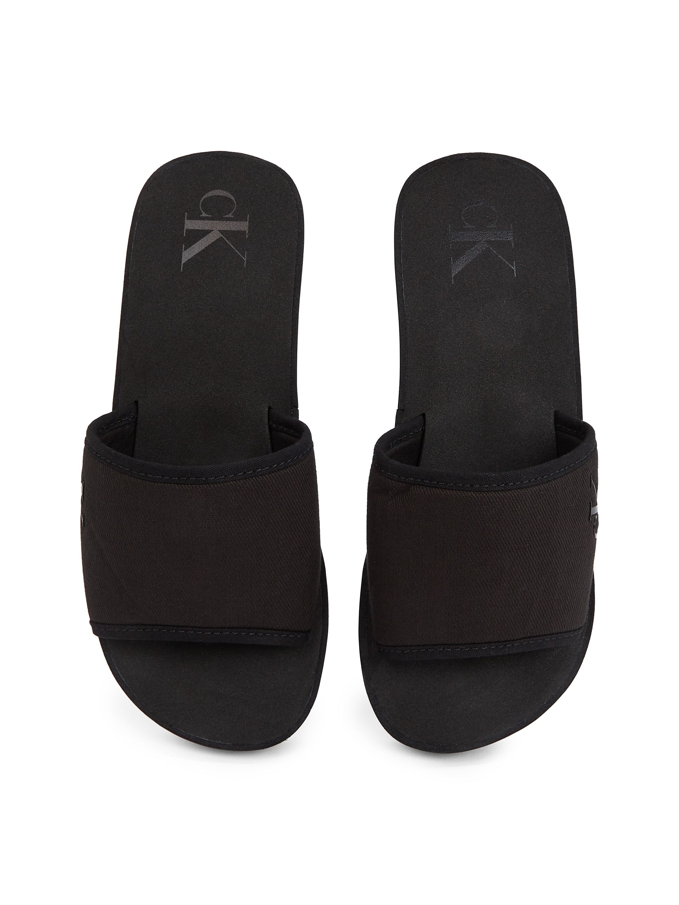 Calvin Klein Badslippers BEACH WEDGE SLIDE CANVAS