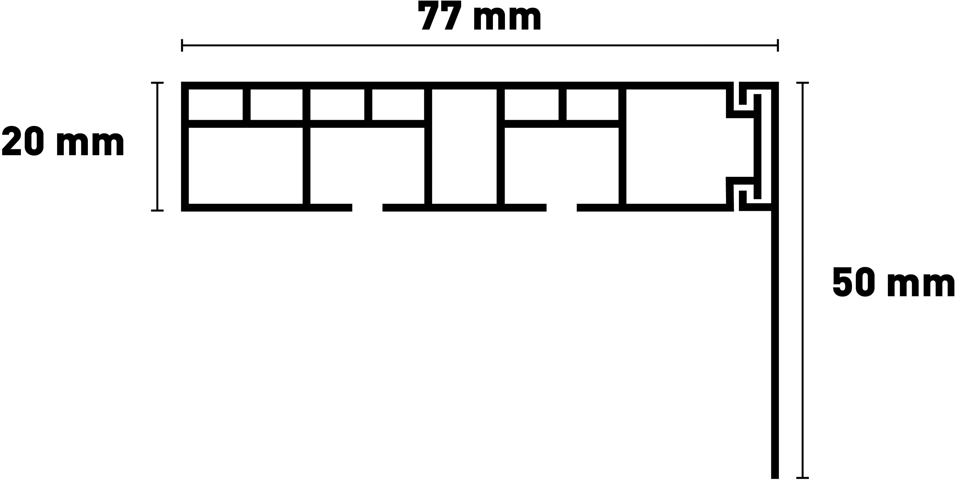 SN DECO GROUP Gordijnrail SH (1) met afdekplaat 5 cm