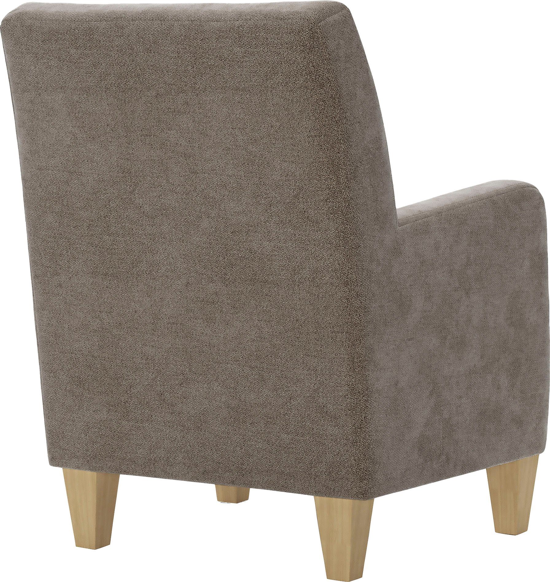 Home affaire Fauteuil Viva met binnenvering, met beukenhouten poten