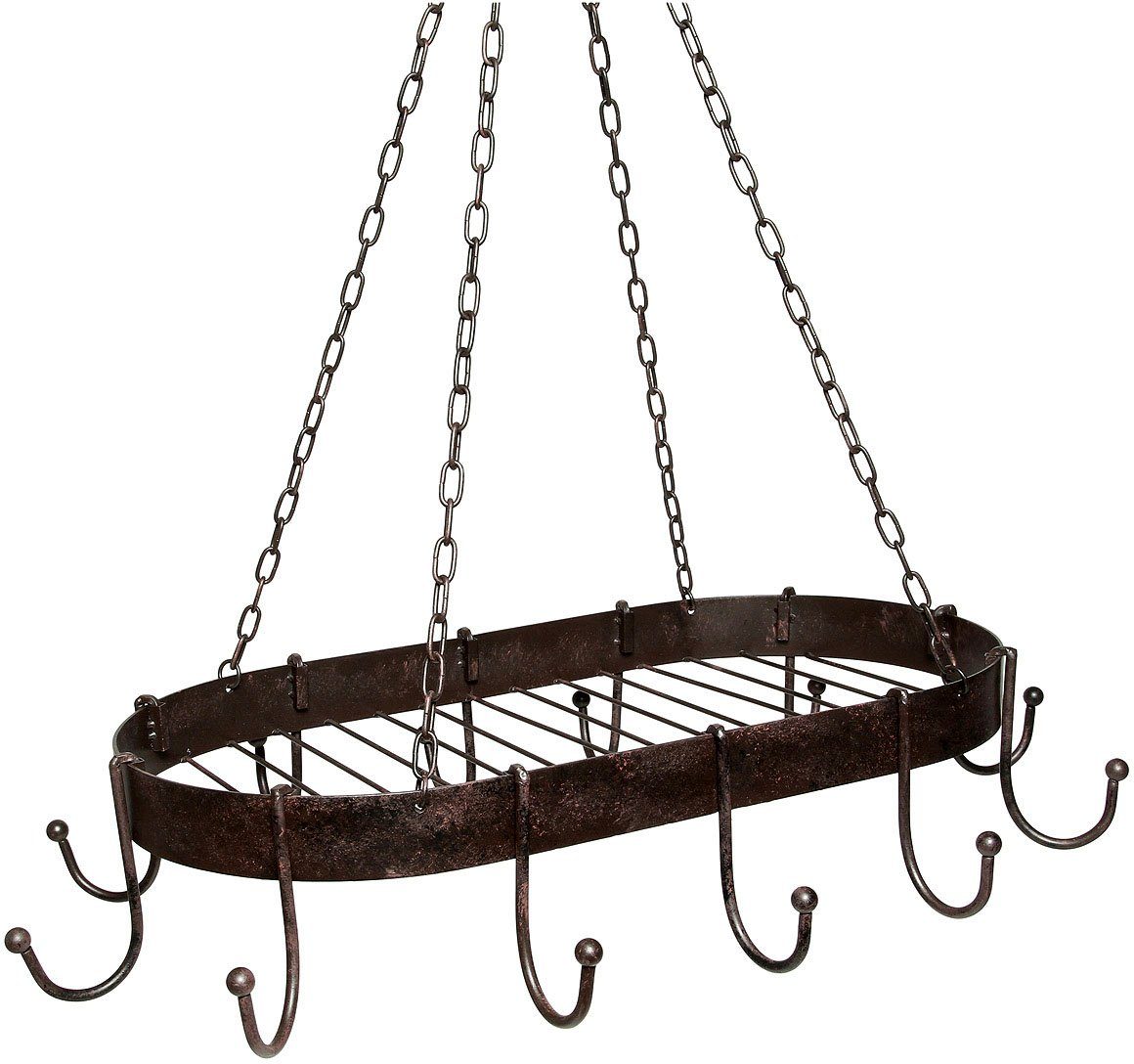 Ambiente Haus Hangmand Ijzer pothanger - antiek-bruin 57 cm (1 stuk) voedsel bewaardozen bruin