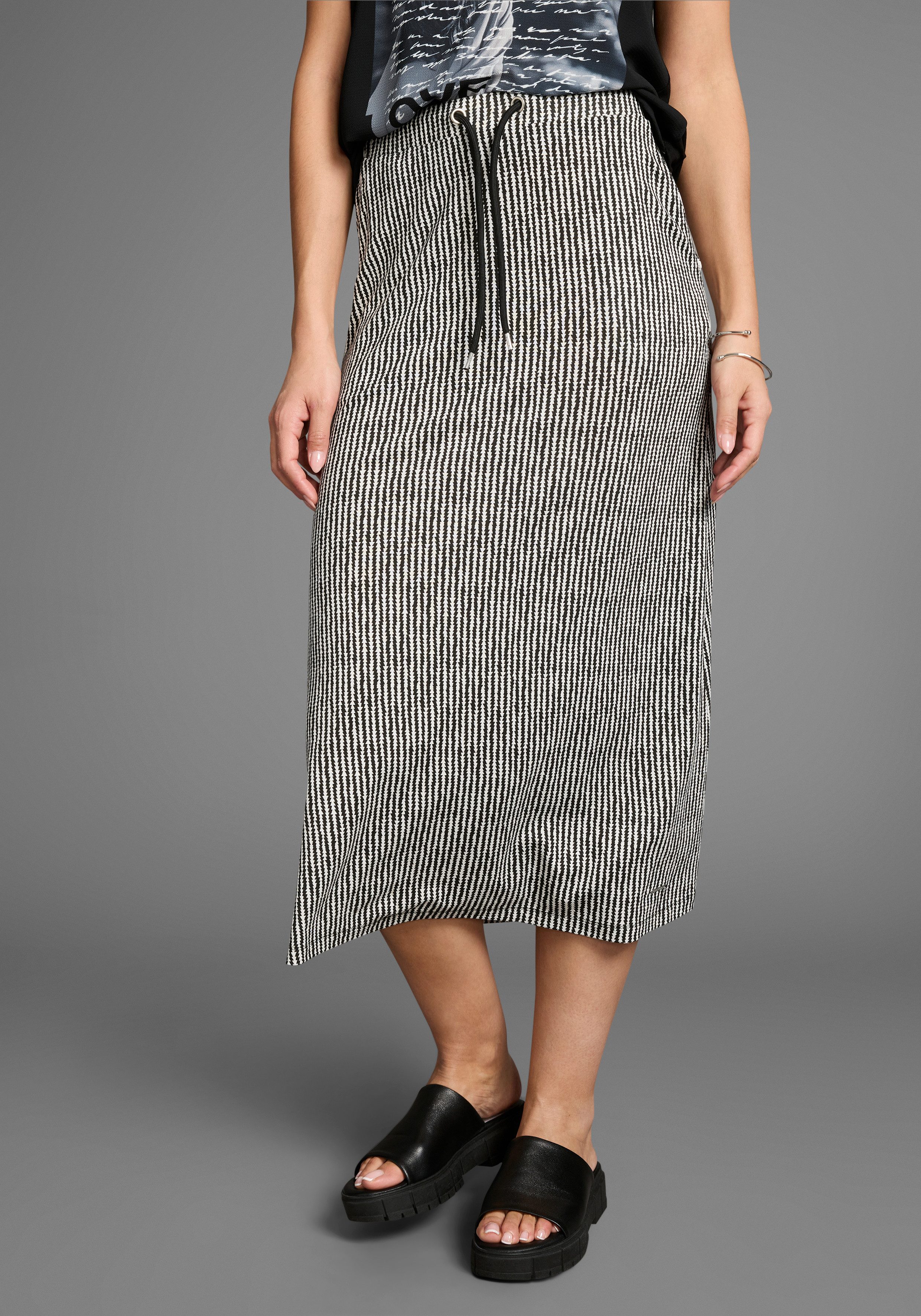 Laura Scott Jerseyrok met grafische print - nieuwe collectie
