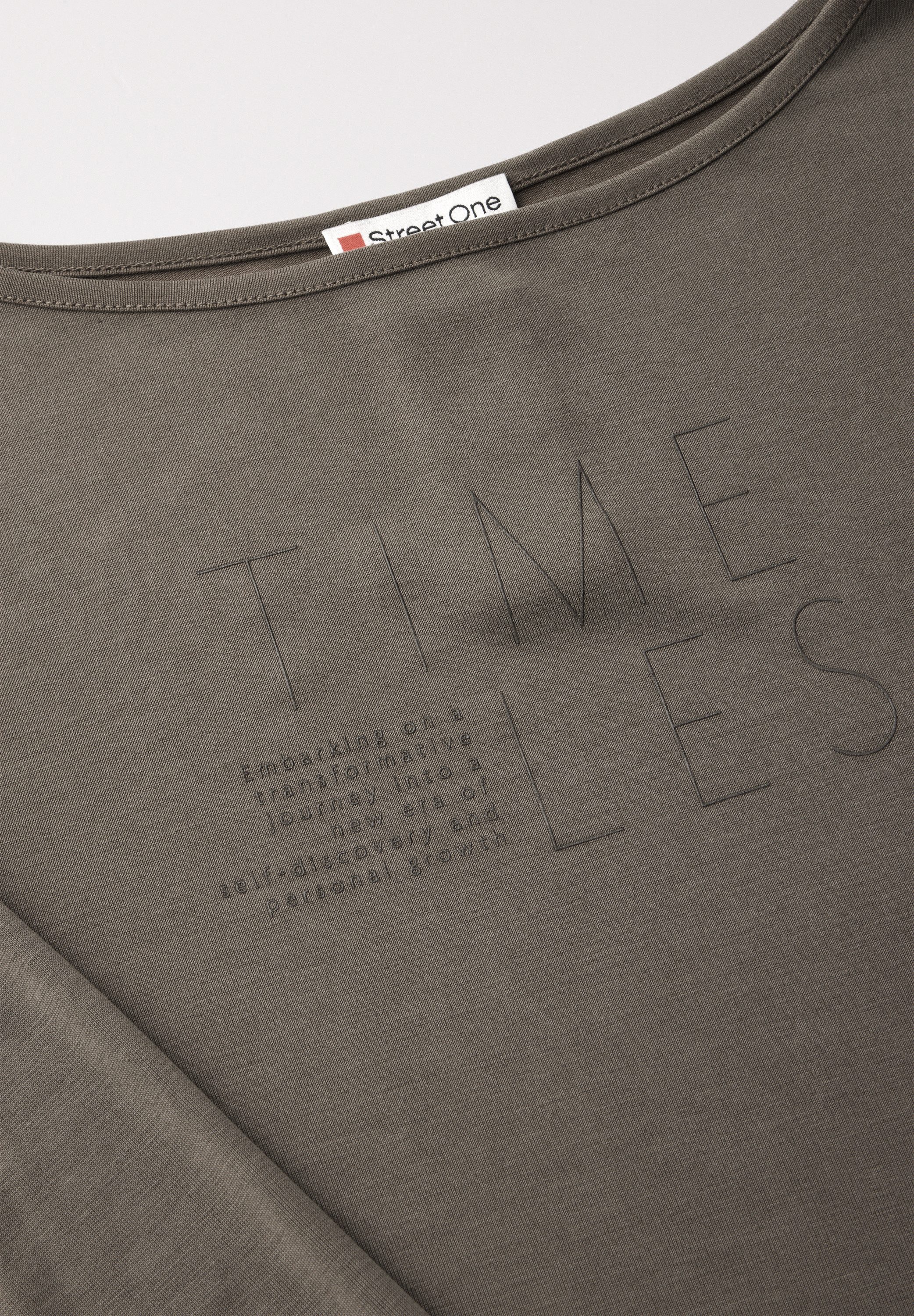 STREET ONE Shirt met lange mouwen met belettering
