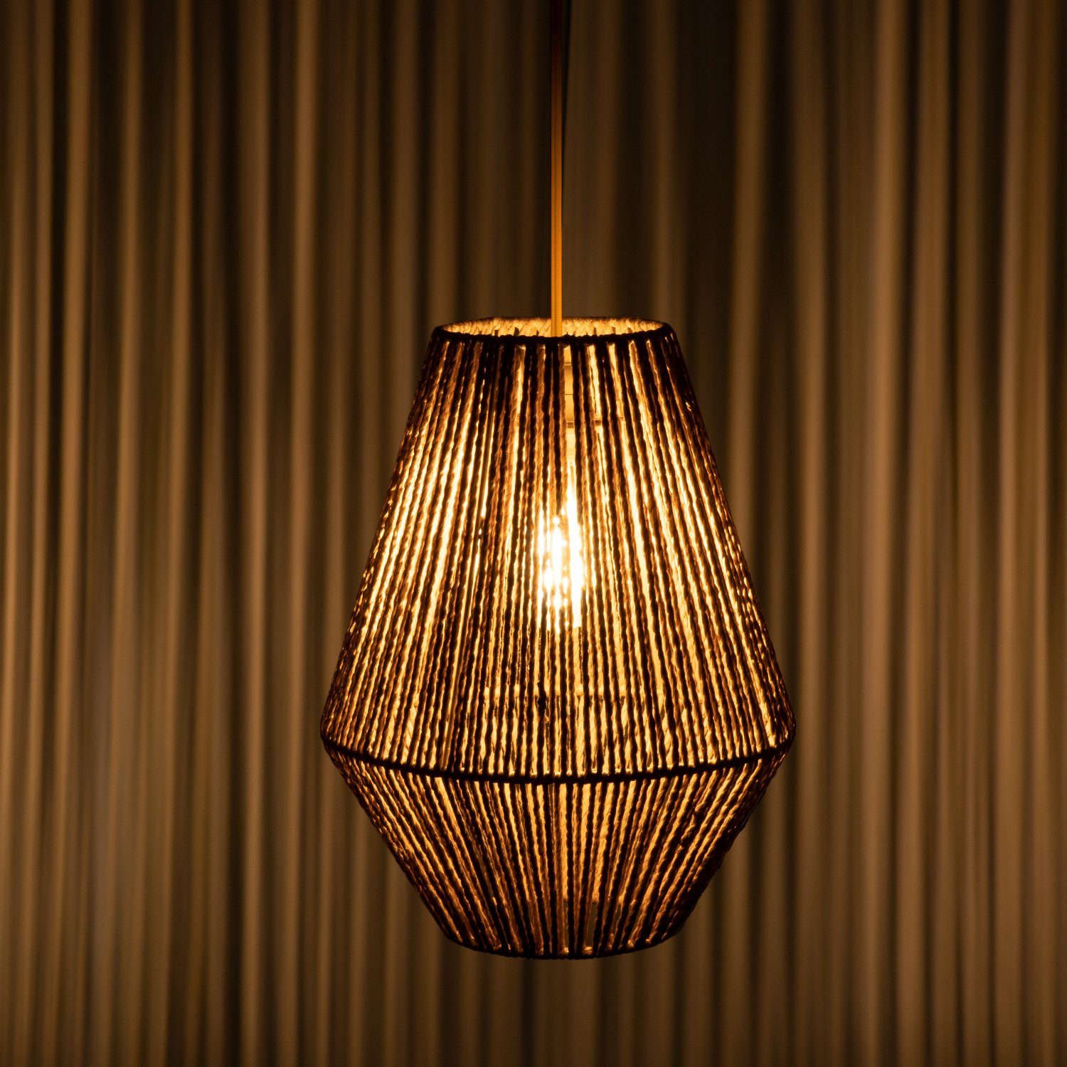 Paco Home Hanglamp Pablo LED pendellamp E27, boho mandlook woonkamer eetkamer gang