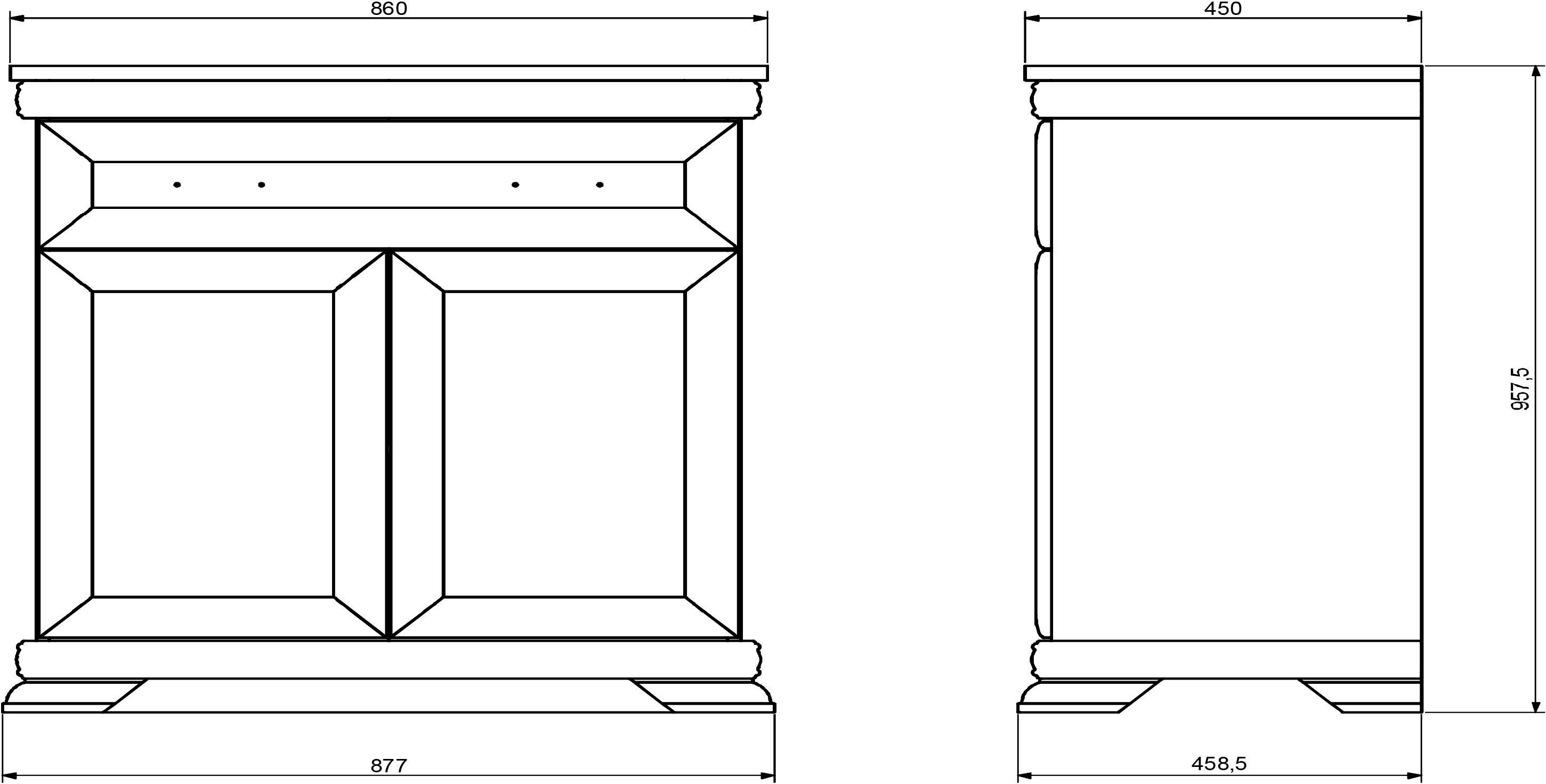 Home affaire Kast Royal Breedte ca. 88 cm