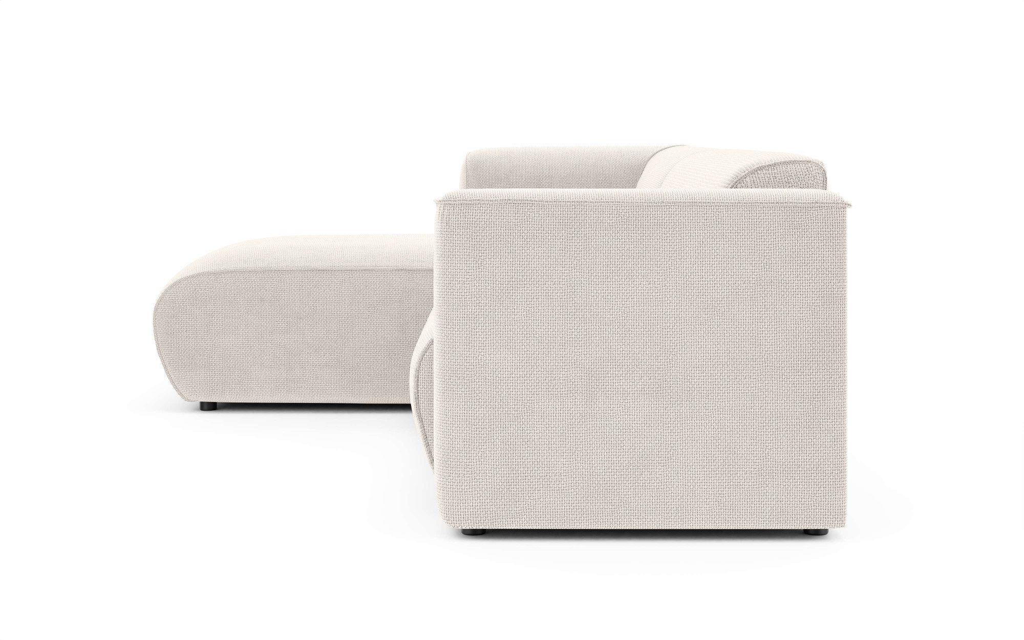 INOSIGN Hoekbank MERID L-vorm (257 cm), tijdloos & stijlvol ontwerp Uitgebreid gepolsterd, in cord, chenille en structuur