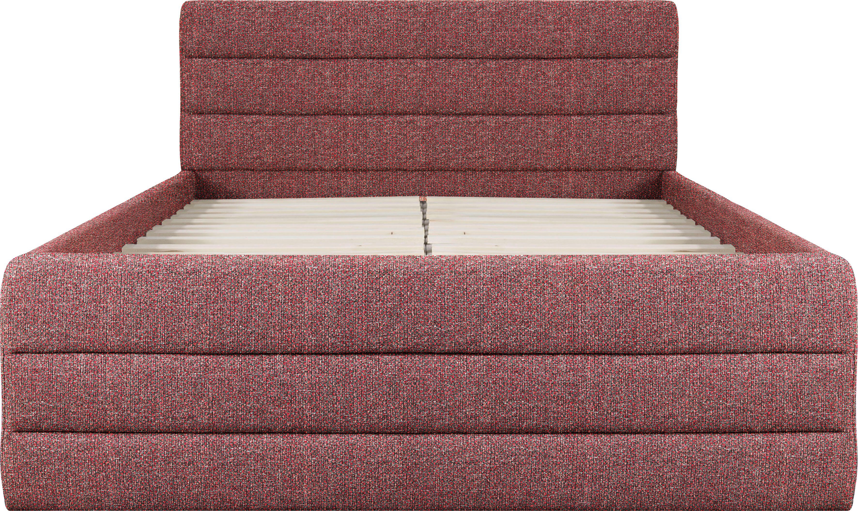 OTTO products Gestoffeerd bed Merrit Dwarsnaad in het hoofd- en voetbord, in 5 breedten, ook in 220 cm lang