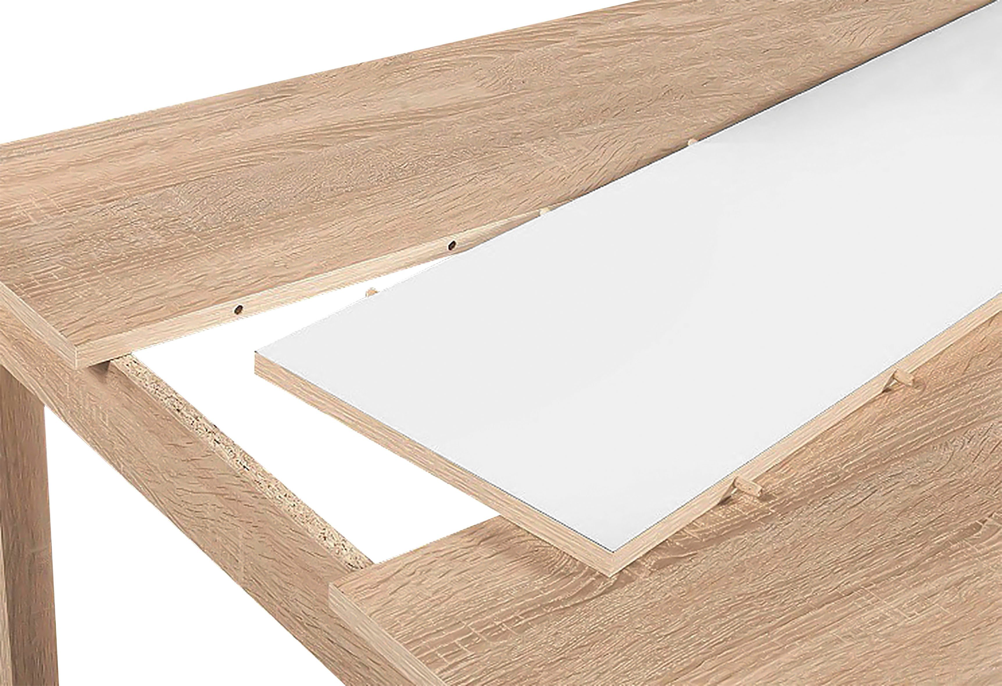 byLIVING Eettafel Nori Breedte 120, 140 of 160 cm, middelste blad keerbaar