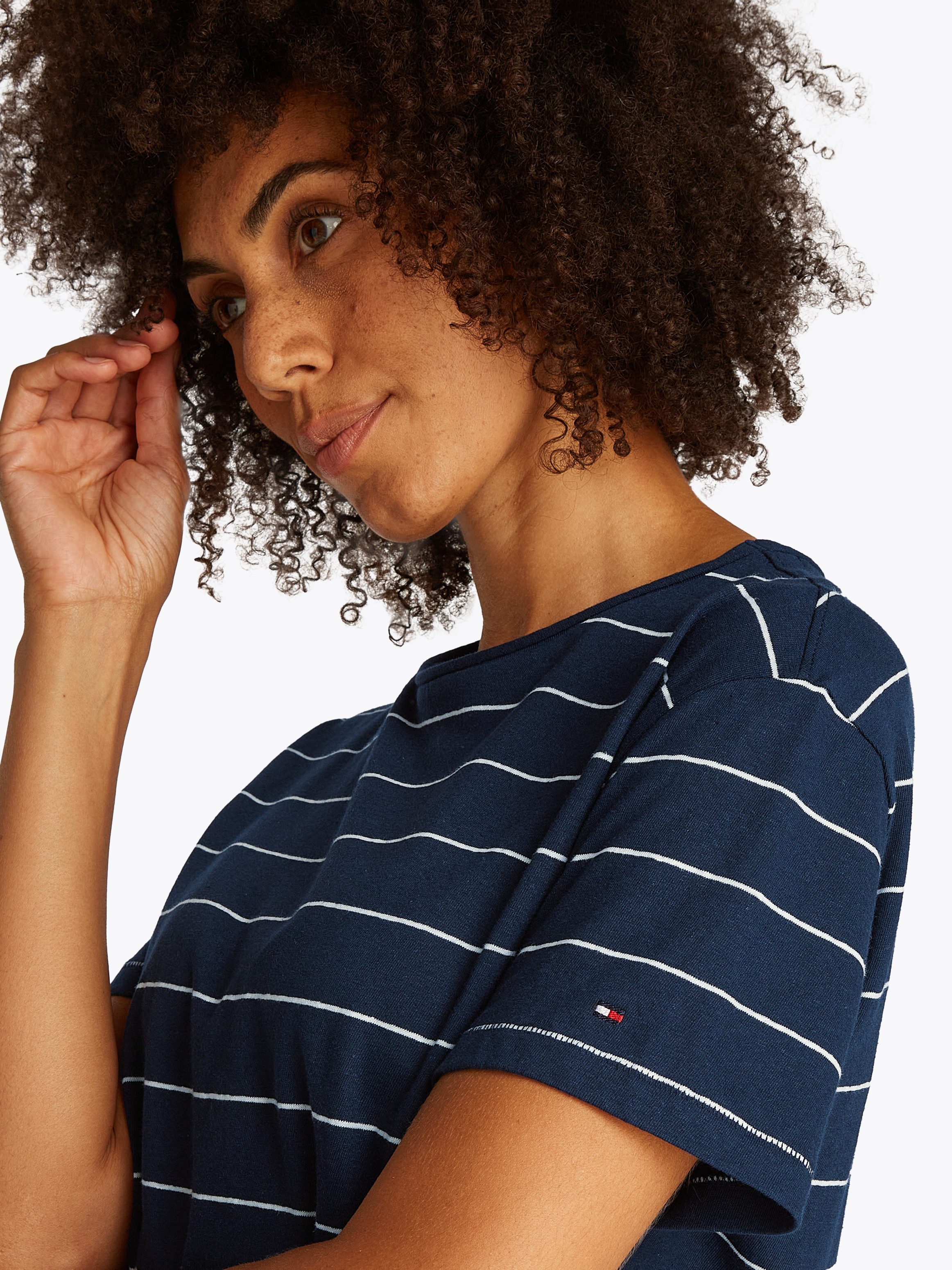 Tommy Hilfiger Shirt met korte mouwen MODERN CO LINEN C-NK SS