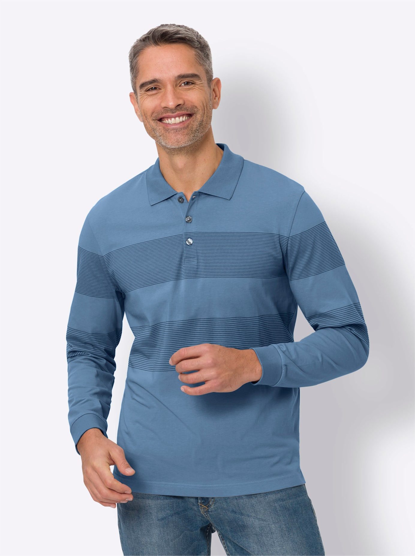 Classic Poloshirt met lange mouwen (1-delig)