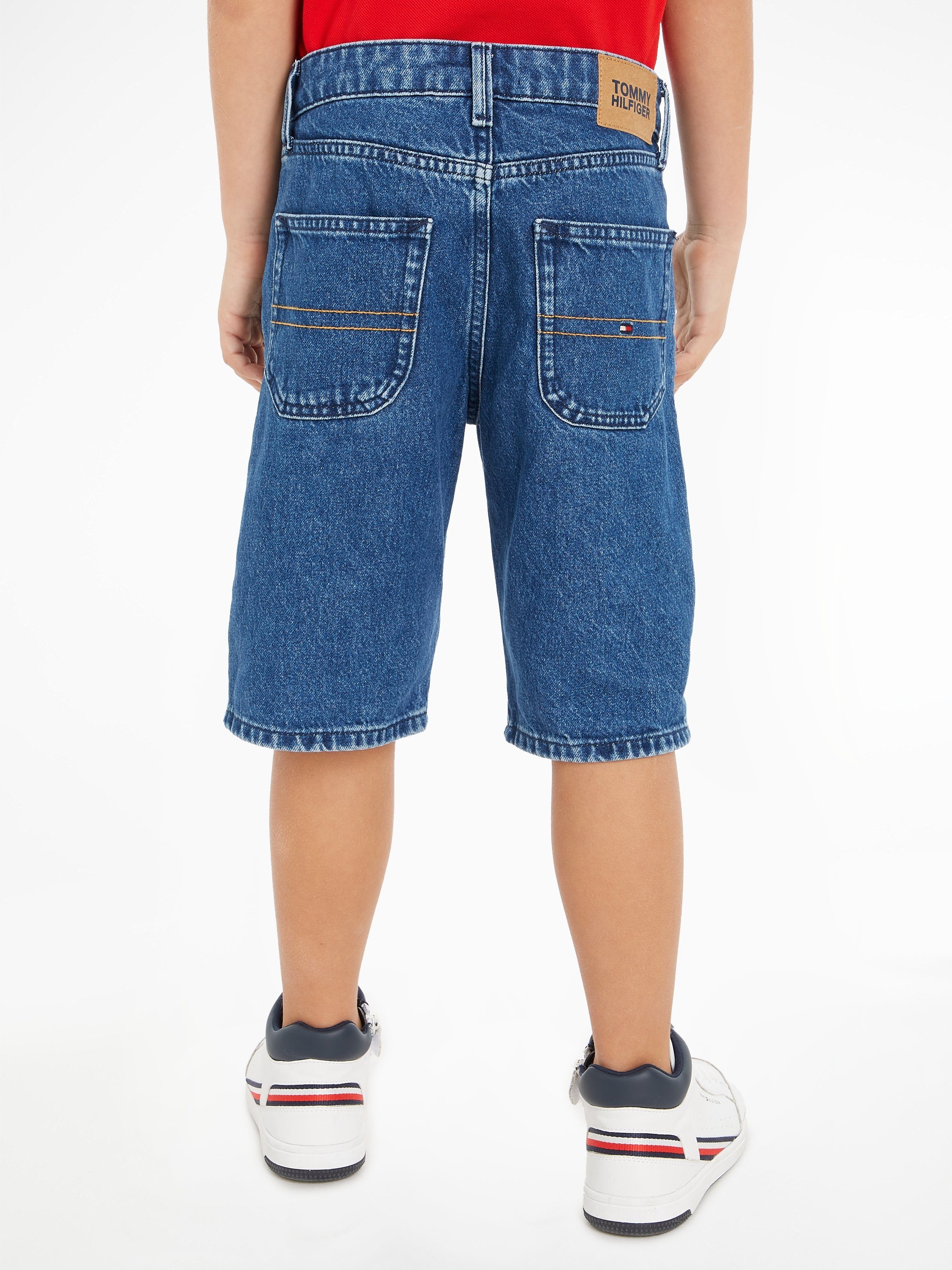 Tommy Hilfiger Short MODERN STRAIGHT DENIM SHORTS met tommy hilfiger merkdetails