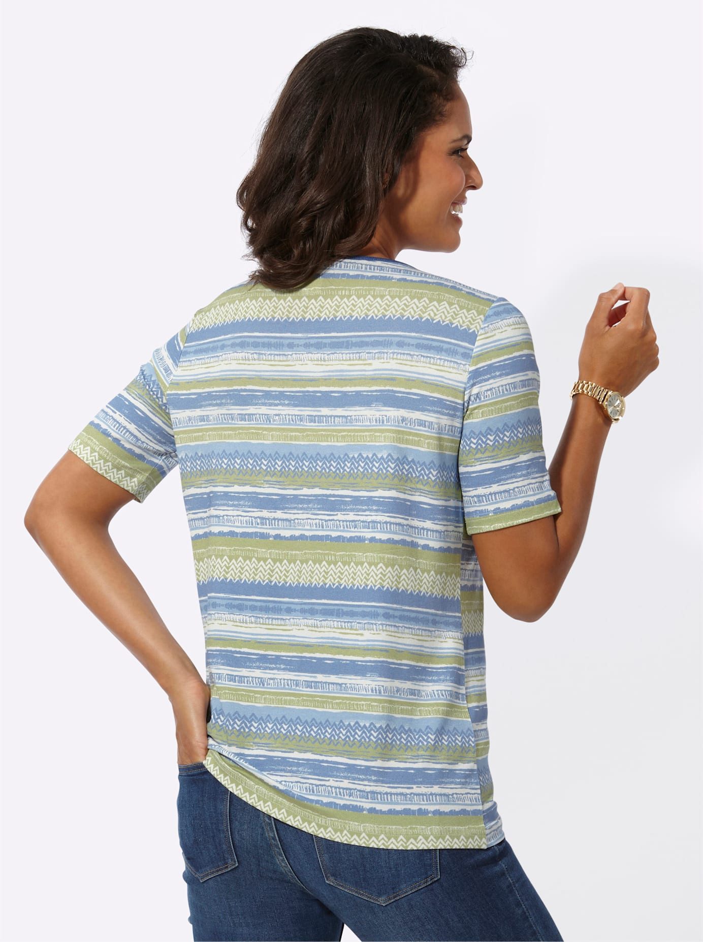 Casual Looks Shirt met korte mouwen Shirt met ronde hals (1-delig)