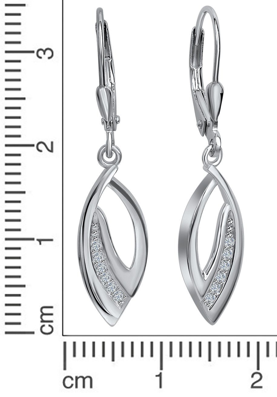 Firetti Paar oorhangers Sieraad cadeau zilver 925 oorbellen patentbeugel druppel