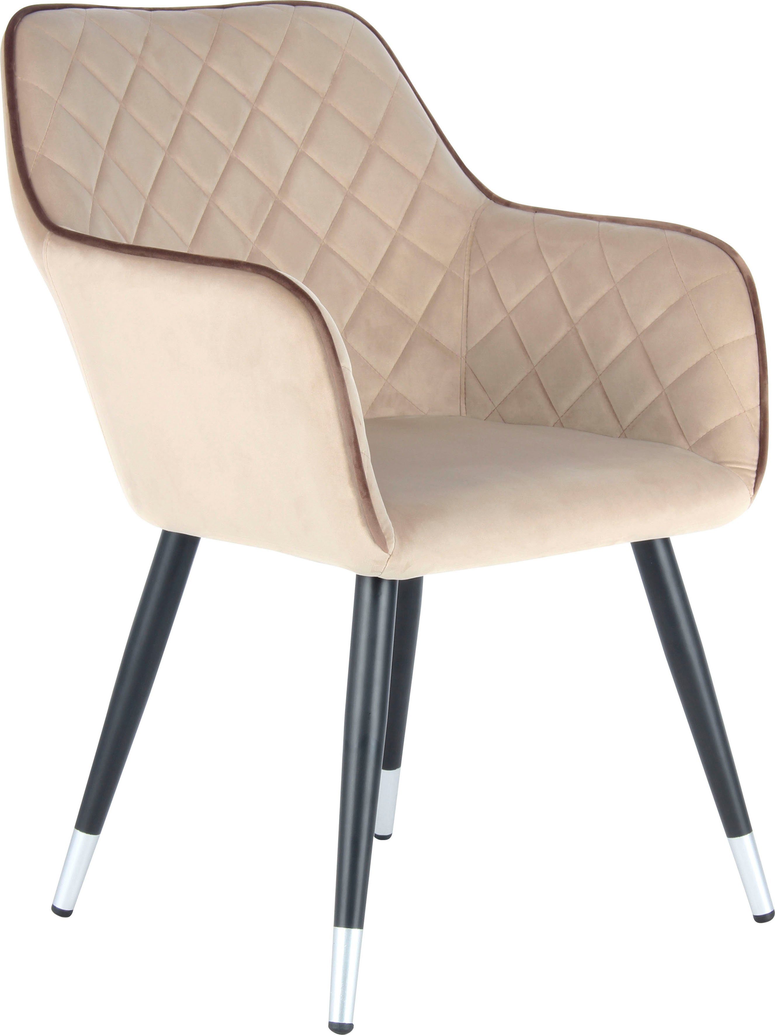 Kayoom Stoel Amino 525, stijlvolle designstoel, elegante uitstraling fluweelzachte bekleding, elegant, glamoureus, elegante uitstraling (1 stuk)