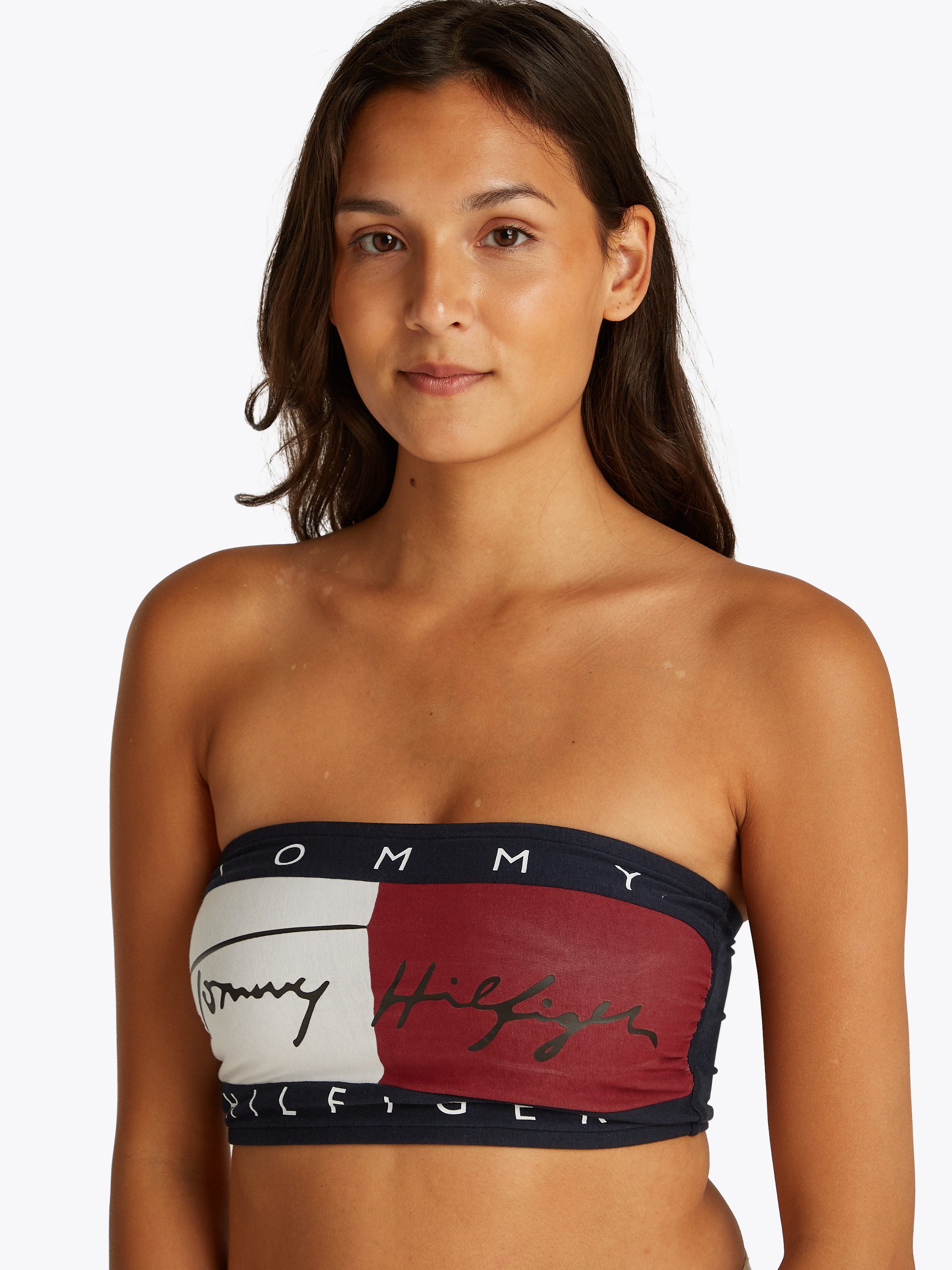 Tommy Hilfiger Underwear Bandeau-bh Bandeau in colorblock-look, iconische tommy stijl aliyah hip hop straat