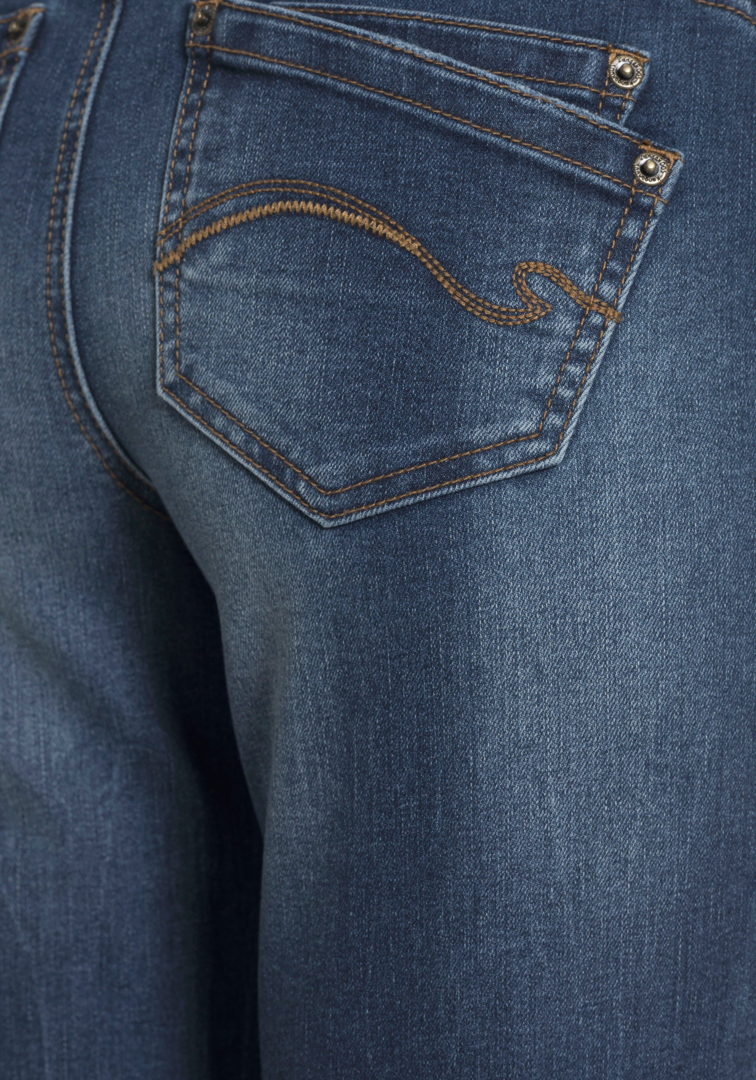 KangaROOS Relax fit jeans RELAX-FIT HIGH WAIST enkelvrije snit, omrolbare broekspijpen