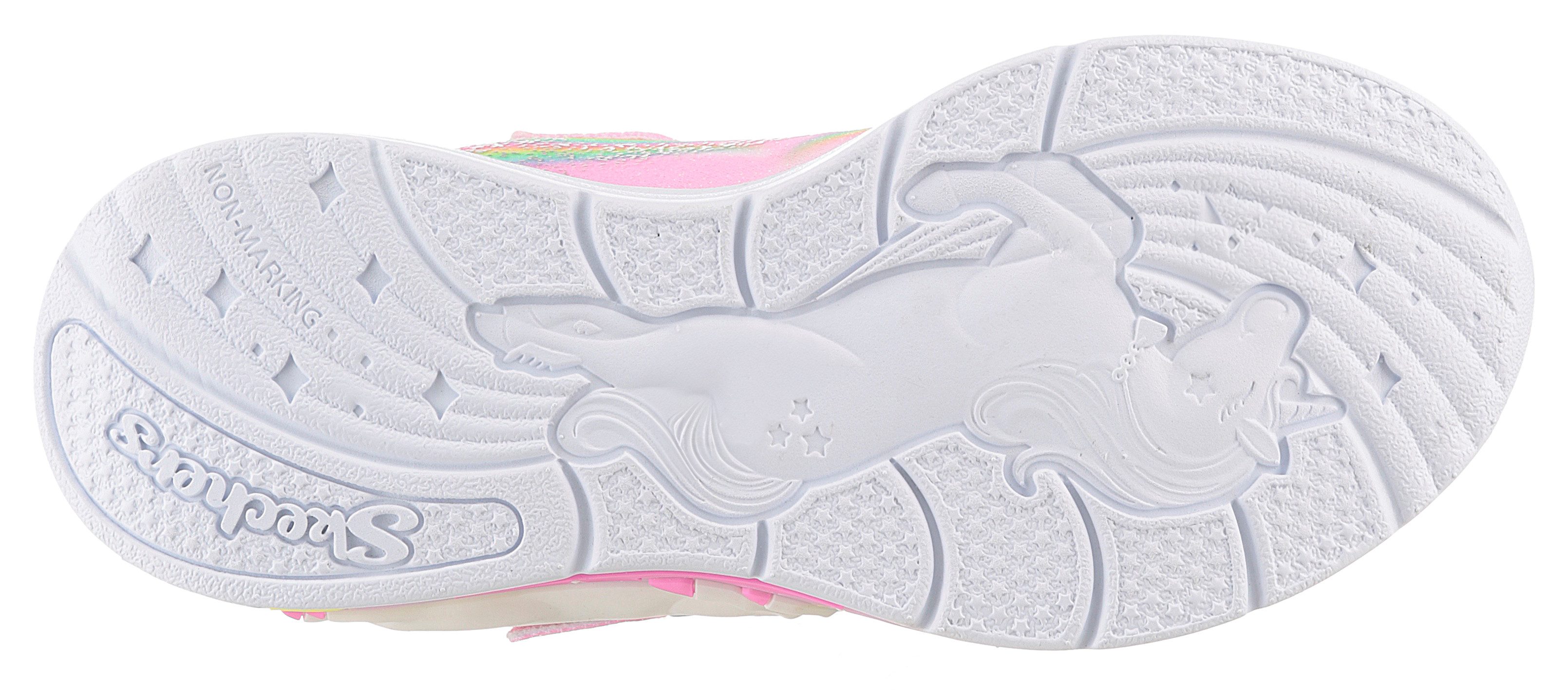 Skechers Kids Sneakers UNICORN CHASER , glitter-blink schoen om in te glijden, maat sjabloon om te downloaden