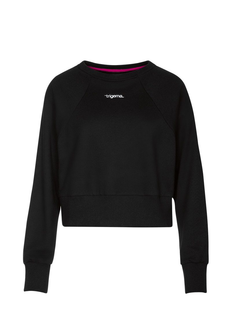Trigema Sweatshirt TRIGEMA Cropped sweatshirt in lichte kwaliteit