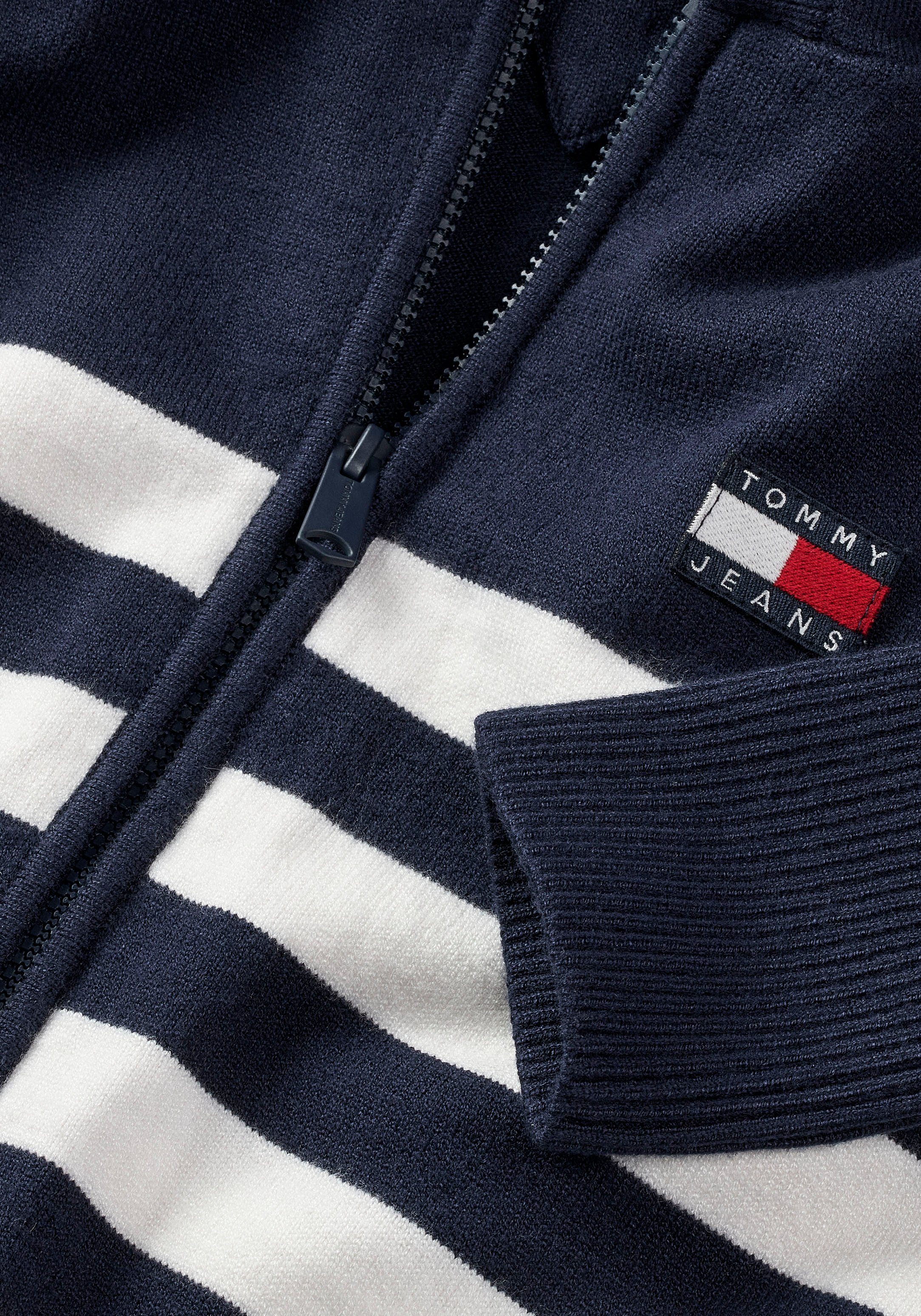 TOMMY JEANS Sweatvest TJW STRIPE ZIP THRU BADGE HOOD