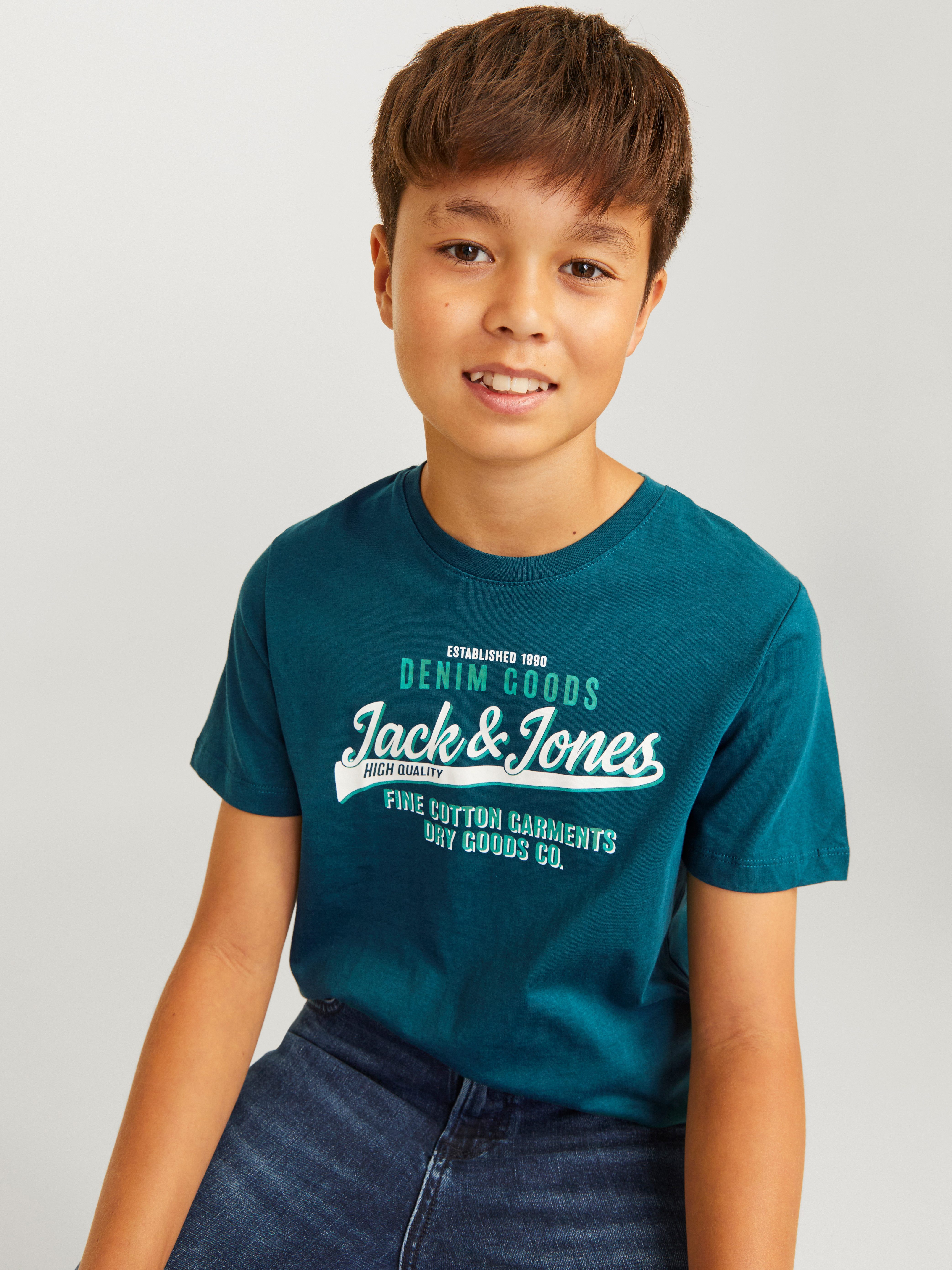 Jack & Jones Junior Shirt met ronde hals JJELOGO TEE SS O-NECK 2 COL S NOOS JNR