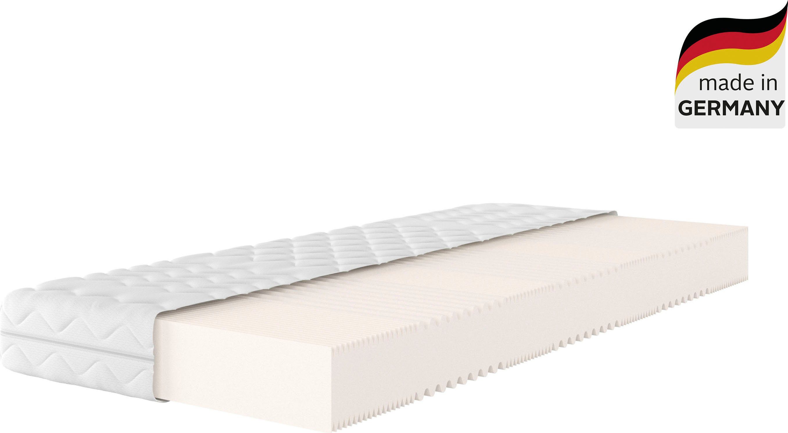 my home Comfortschuimmatras Luxe, matras in 2 hoogtes: 17 of 20 cm! Matrassen in H2/H3/H4 hoogte 20 cm comfortschuim matrassen maat 3 (81-100 kg) wit