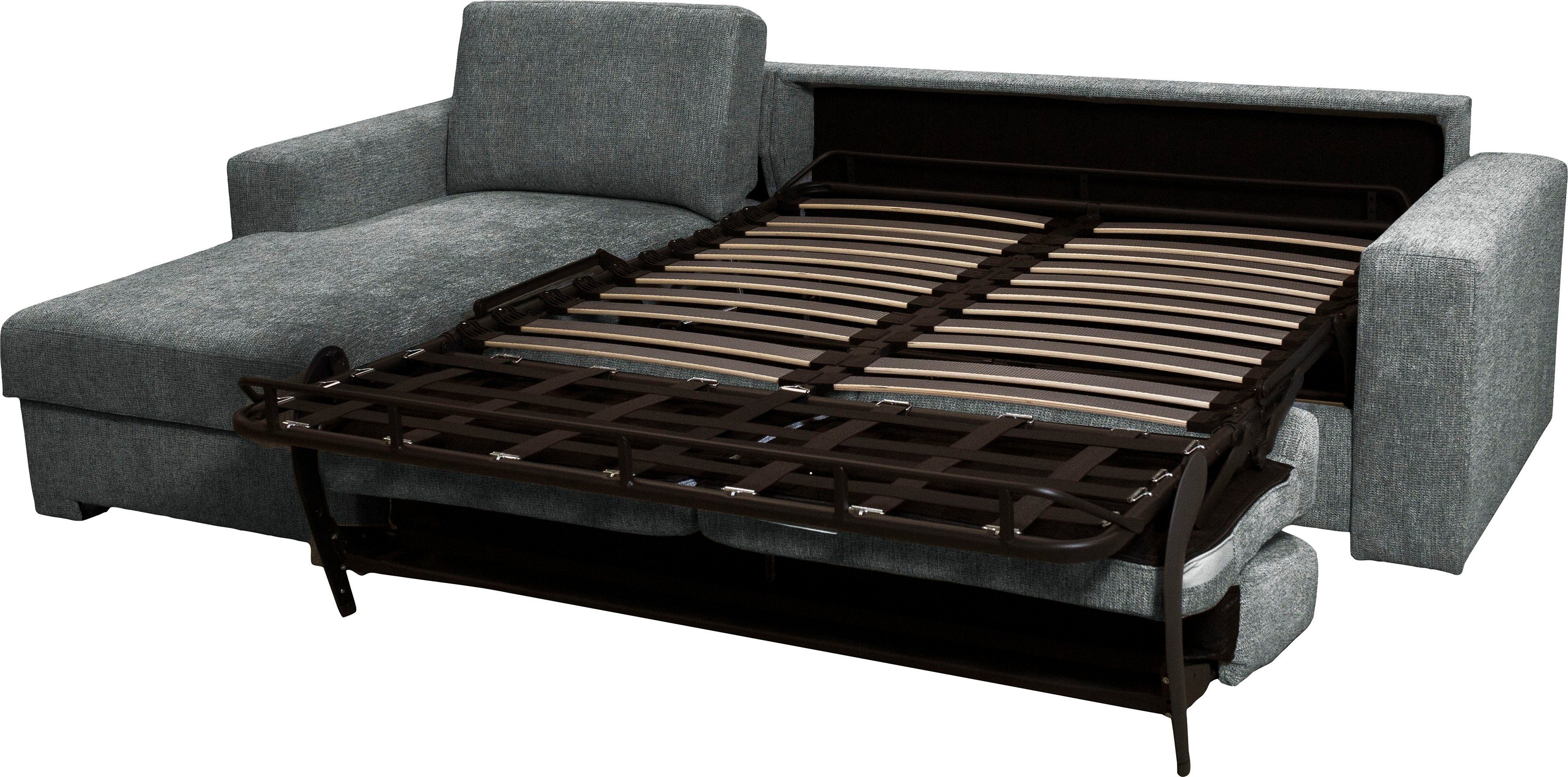 Home affaire Hoekbank Roma "M" matras hoogte 14 cm, slaapfunctie, met ondervering,