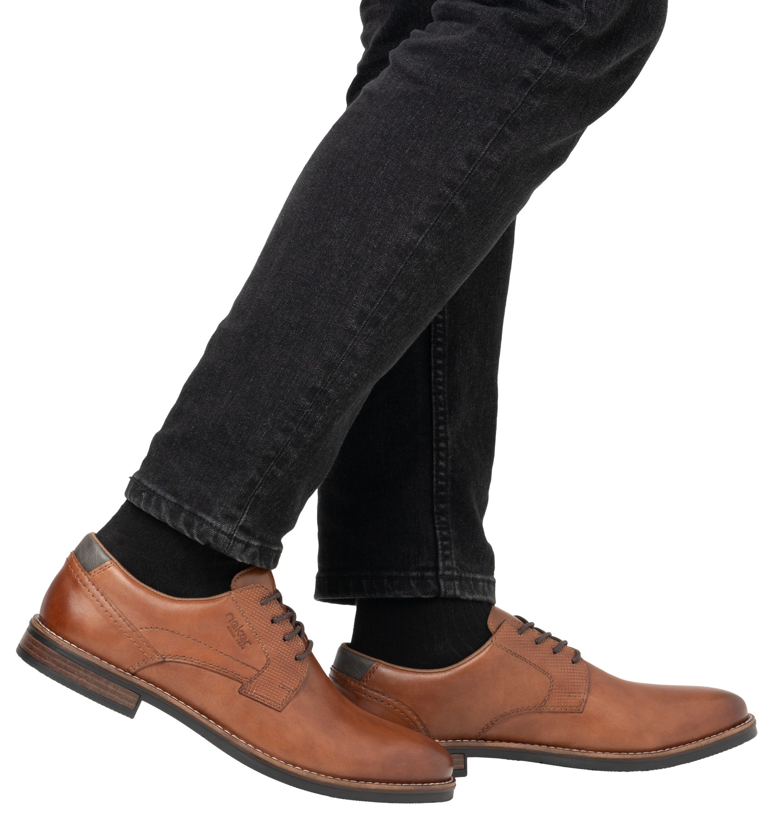 Rieker Veterschoenen zakelijke schoen, lage schoen, feest schoen met leren dekzool