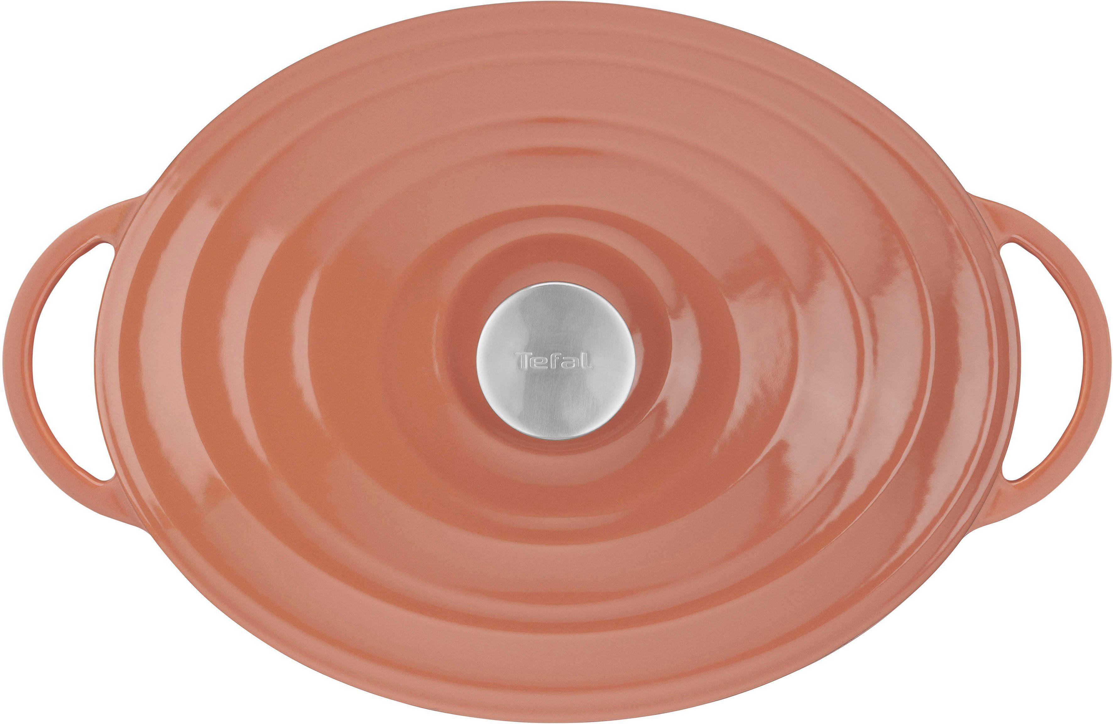 Tefal Braadpan LOV braadpan met deksel, Ø 34 cm, ovaal Inductie, geschikt voor alle soorten fornuizen, incl. e-book (1-delig)