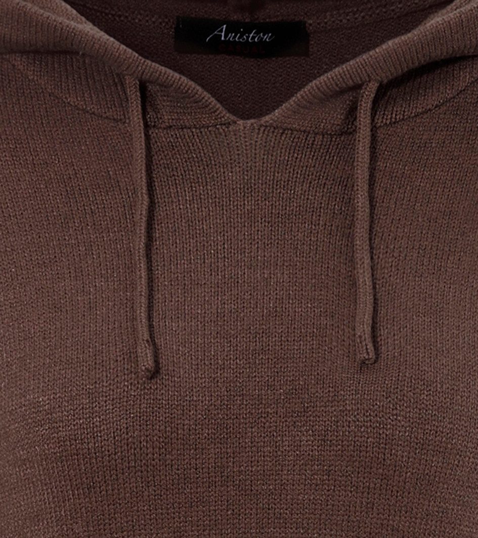 Aniston CASUAL Gebreide jurk capuchon met een bindstrik aan te passen