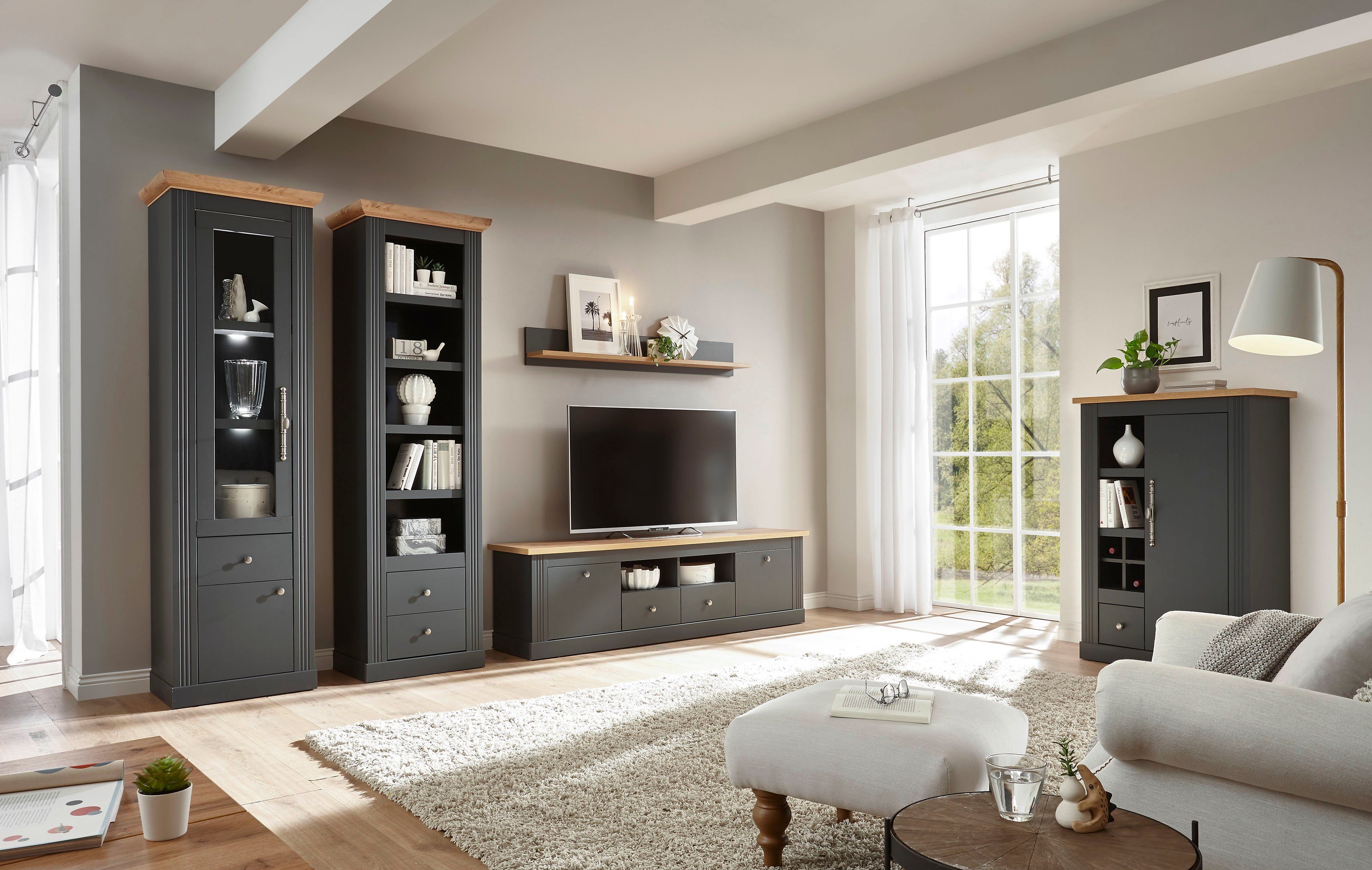 Home affaire Wandmeubel Westminster in romantische landelijke stijl (set, 4-delig)
