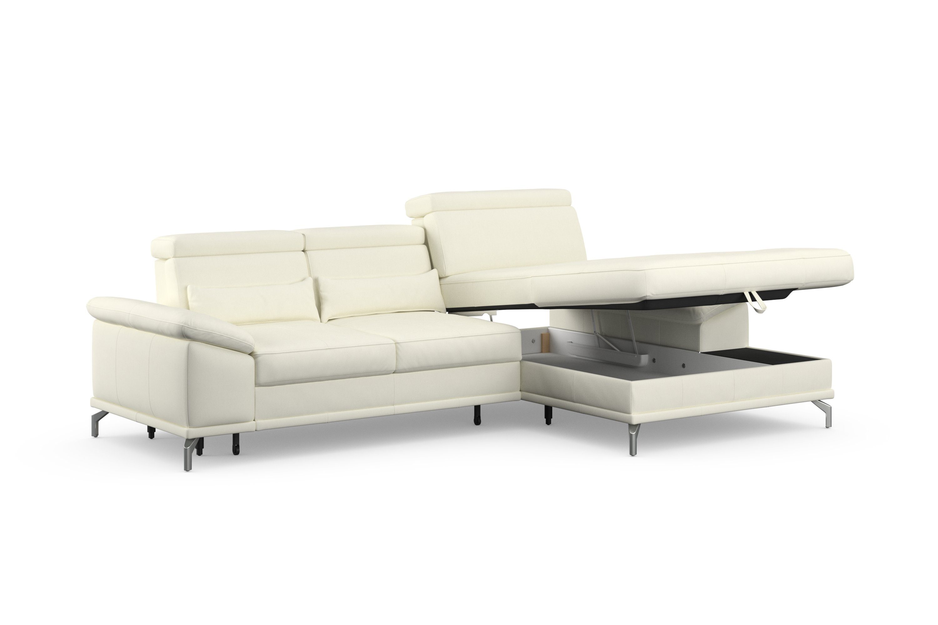 sit&more Hoekbank Cabrio L-vorm, met zitdiepteverstelling, arm- en hoofdsteunverstelling