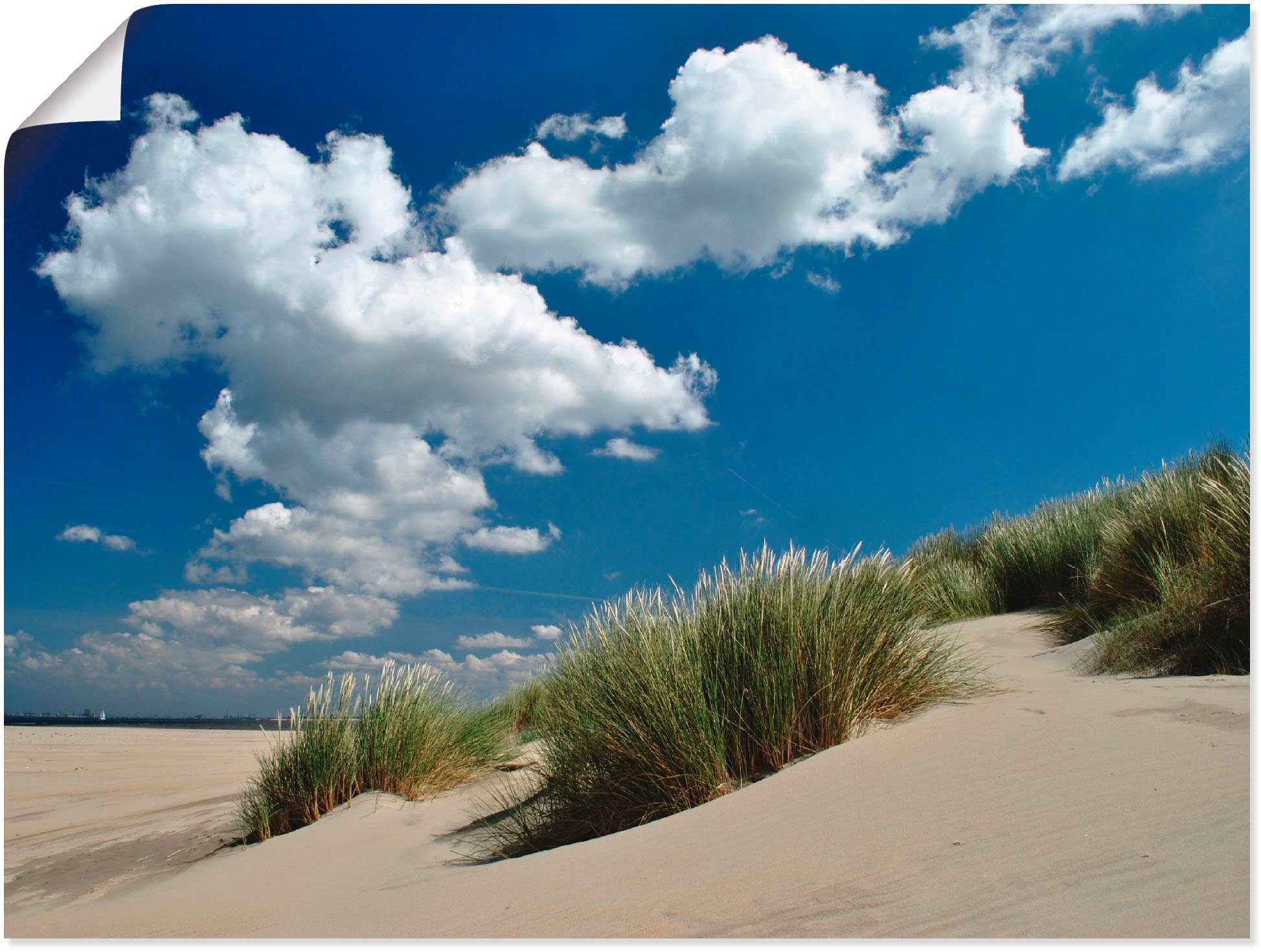 Artland Poster Hemel, duinen en zee als artprint op linnen, muursticker of poster in verschillende maten