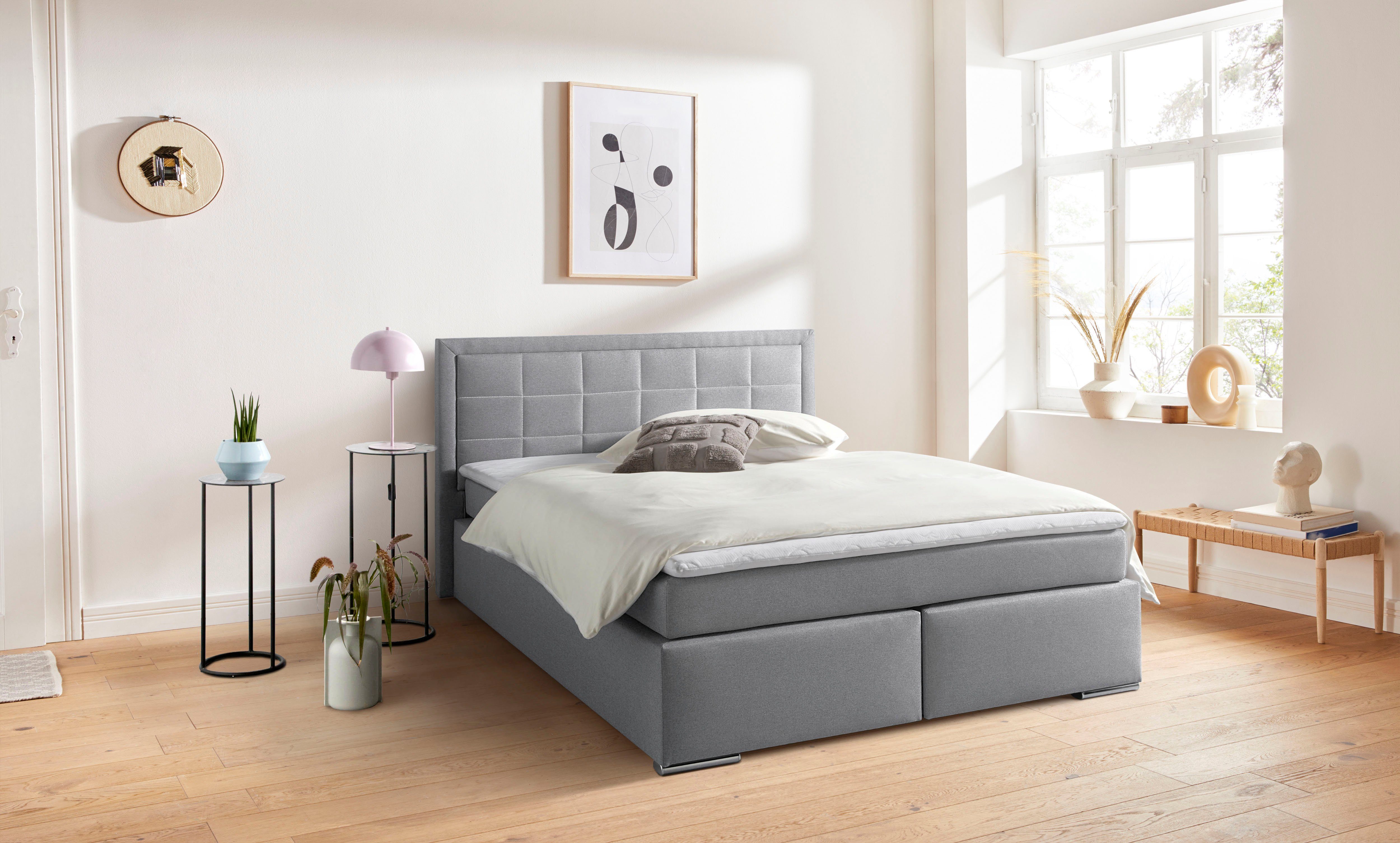 COLLECTION AB Boxspring Athena, OTTOs Choice, Topseller wahlweise mit Bettkasten inclusief topper bij uitvoering met matras, in hardheden h2, h3, h4